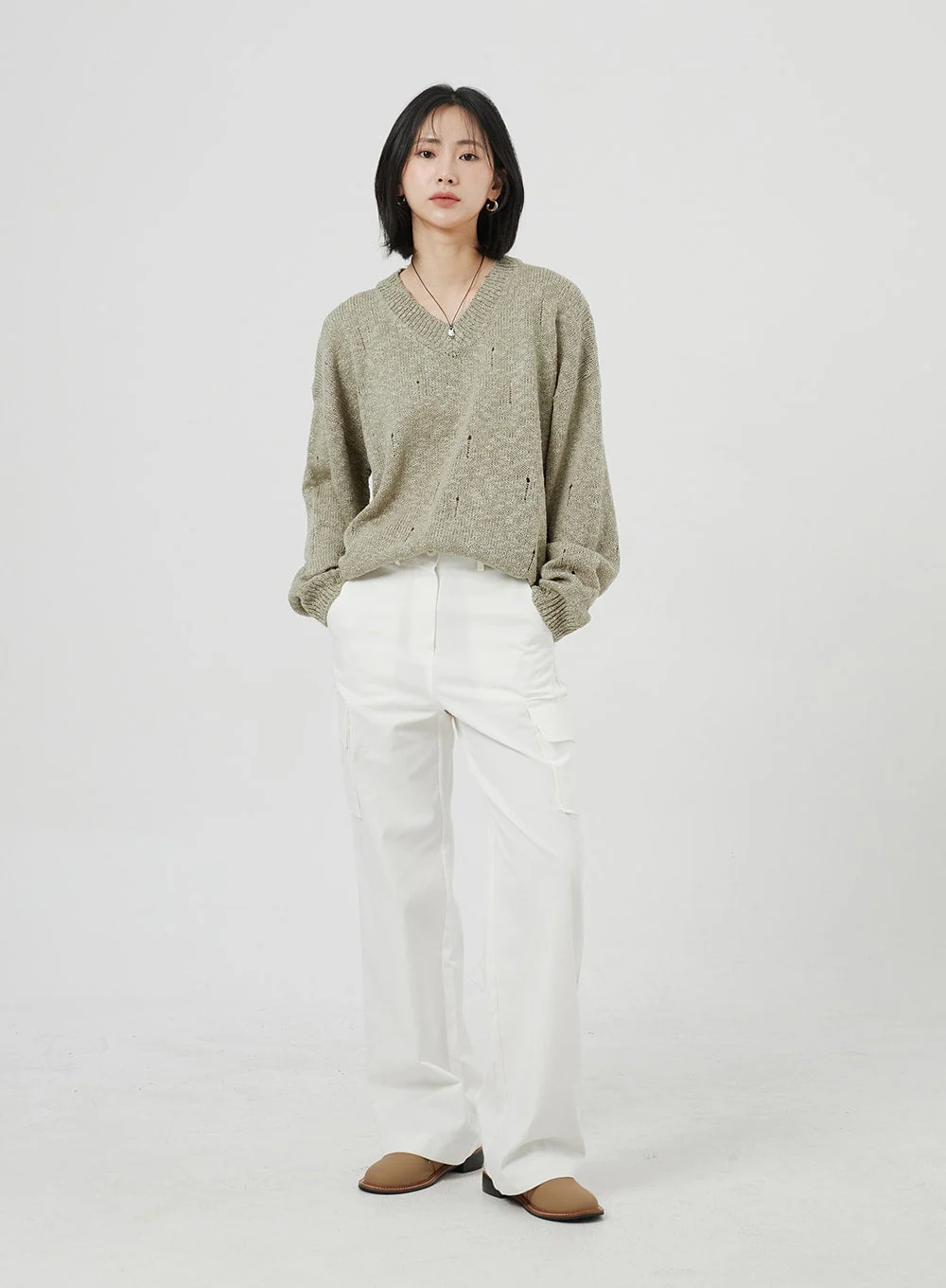 Cargo Cotton Pants OM302 - Image 2