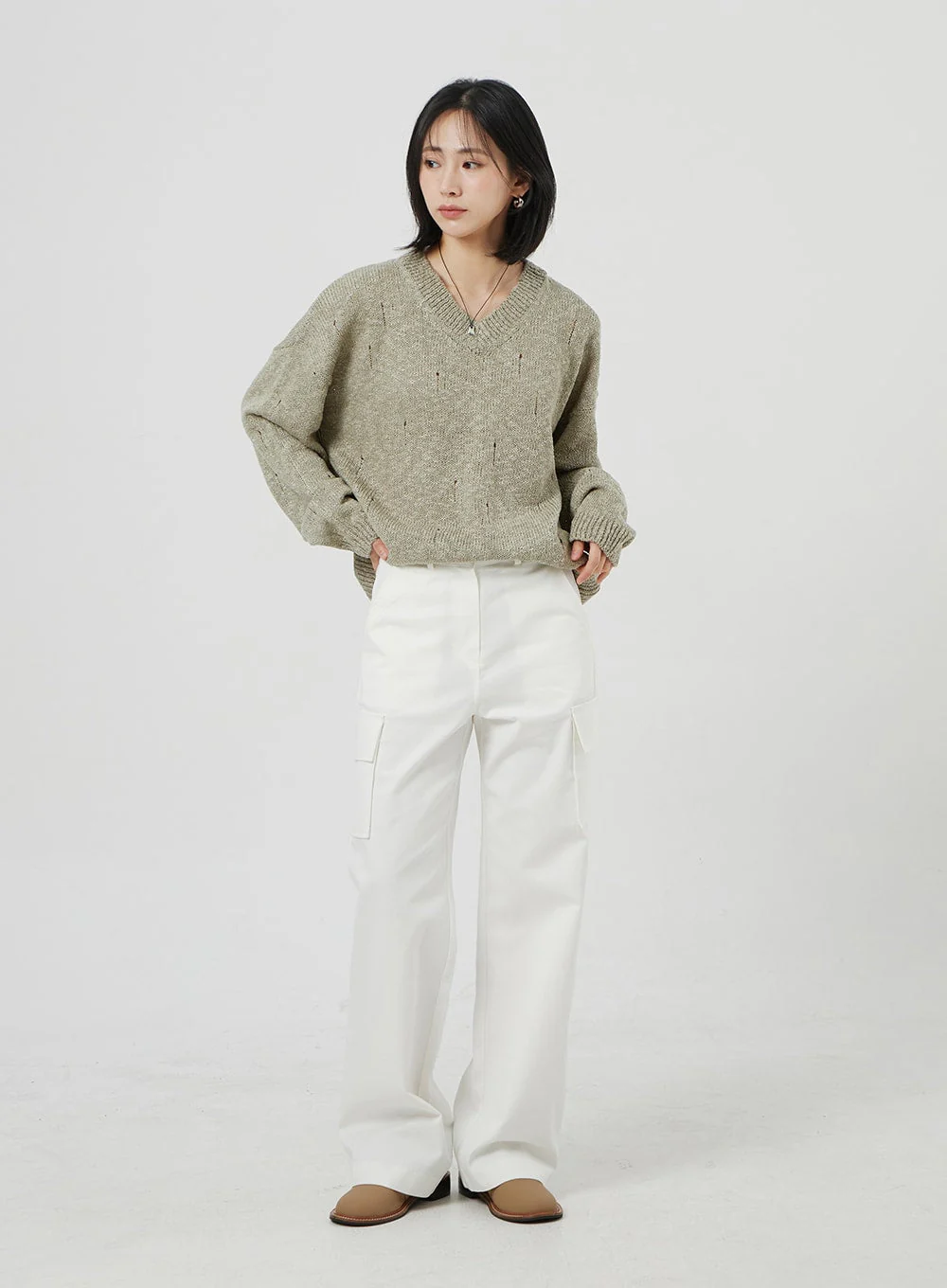 Cargo Cotton Pants OM302 - Image 3
