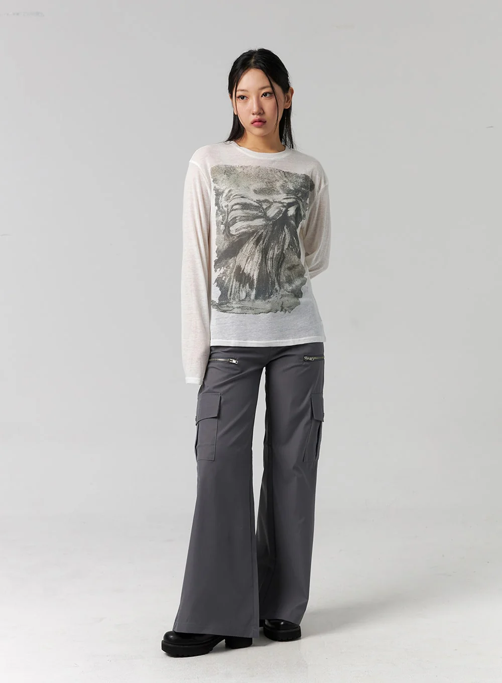Cargo Wide-Leg Pants CG315 - Image 13