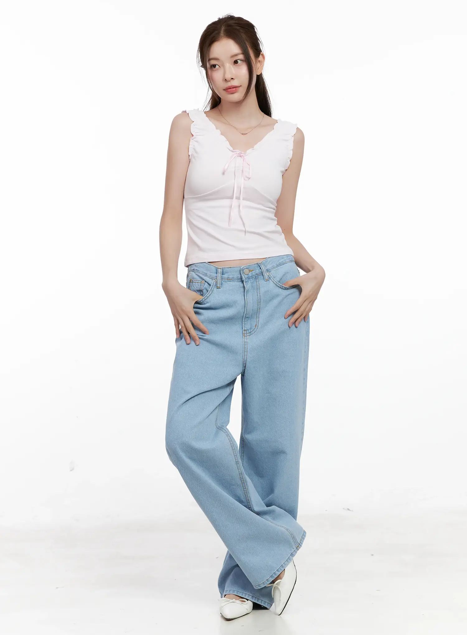 Carmen High-Waist Wide-Leg Denim Jeans CL523 - Image 3
