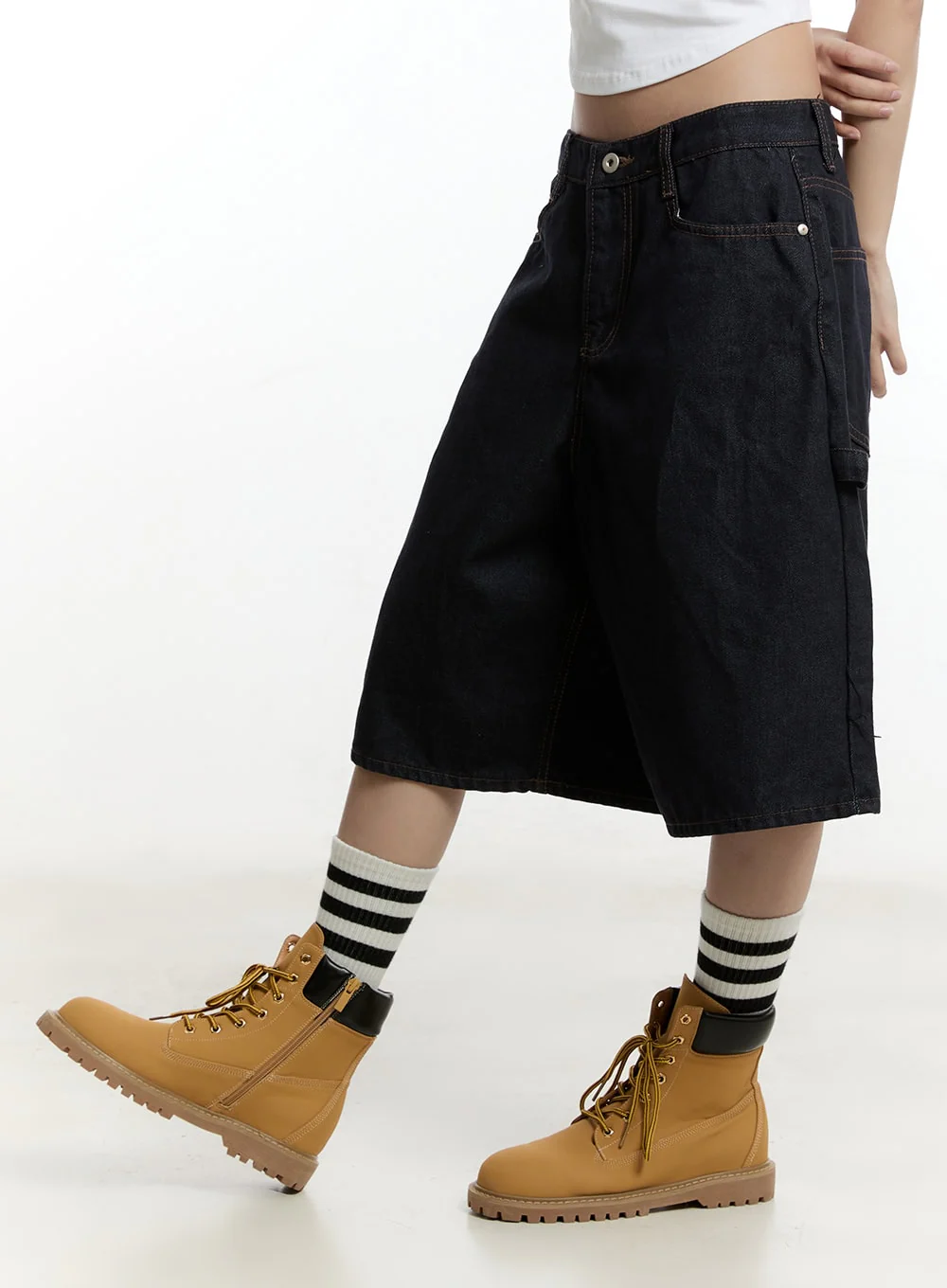 Carpenter Denim Wide-Leg Jorts CY501 - Image 4