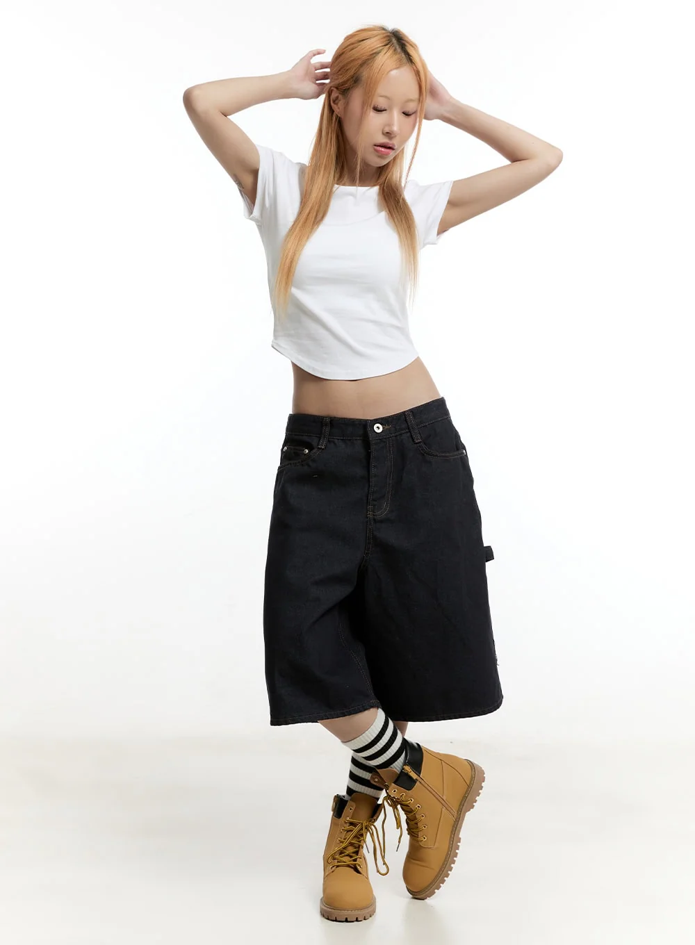 Carpenter Denim Wide-Leg Jorts CY501 - Image 5