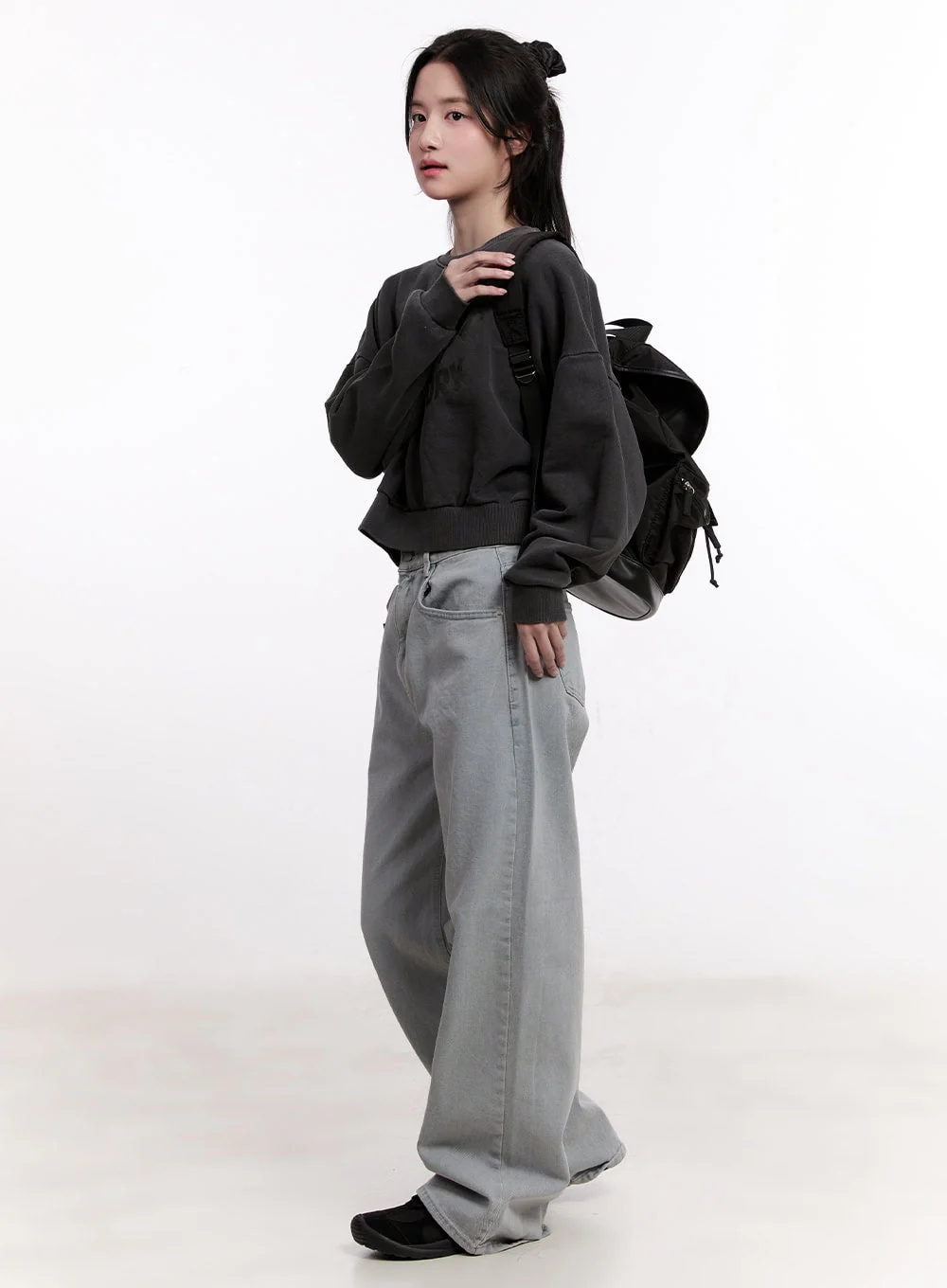 Casey Washed Baggy Wide-Leg Jeans CM526 - Image 4