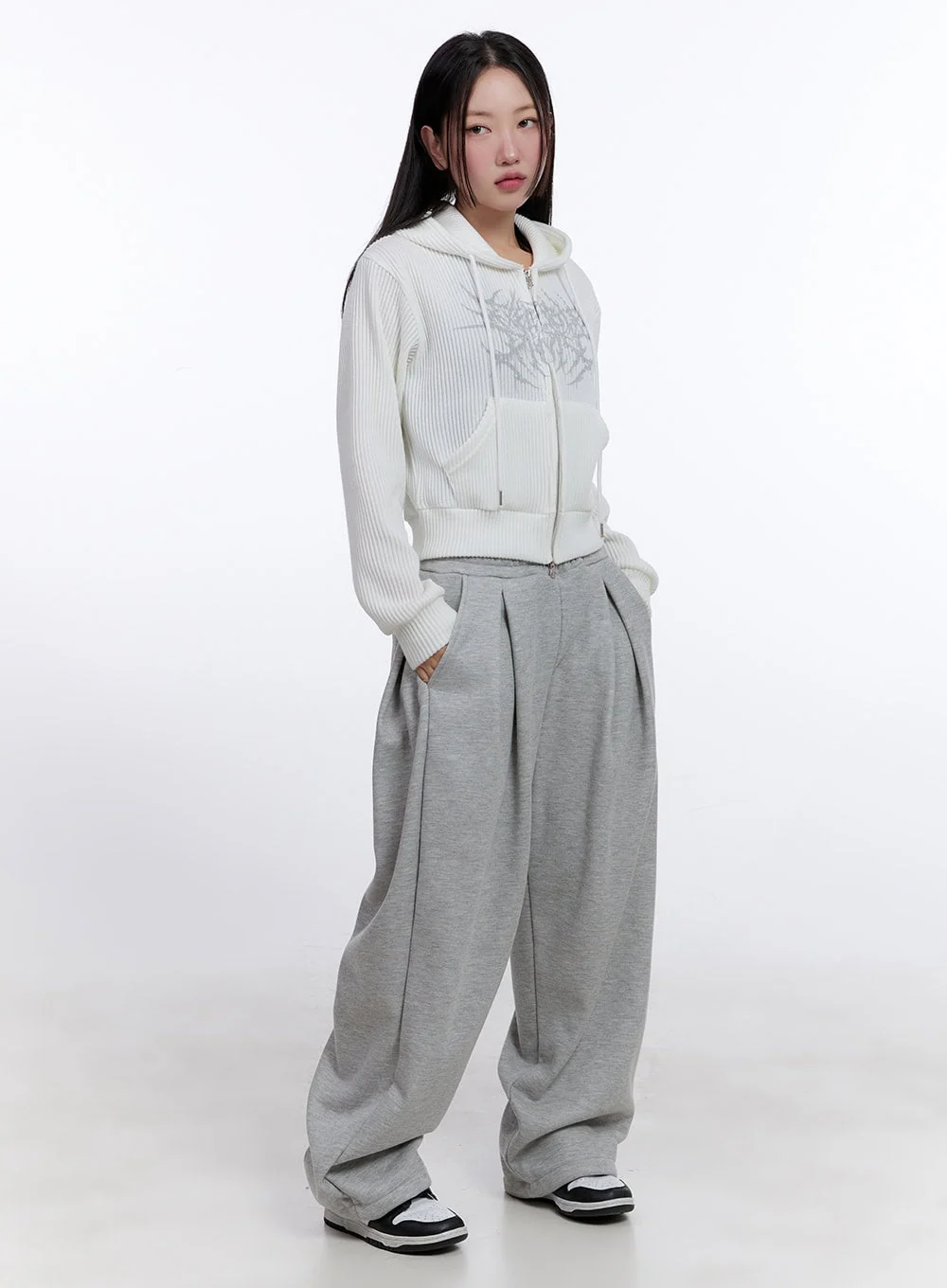 Casual Graphic Zip-Up Hooded Jacket CJ509 - Image 2