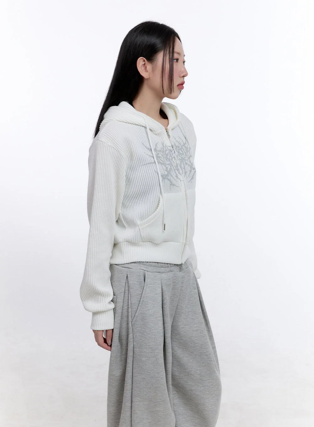 Casual Graphic Zip-Up Hooded Jacket CJ509 - Image 5