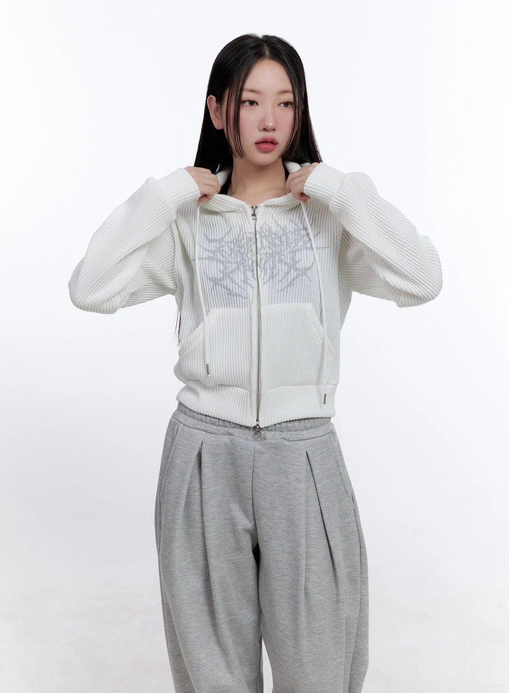 Casual Graphic Zip-Up Hooded Jacket CJ509 - Image 7