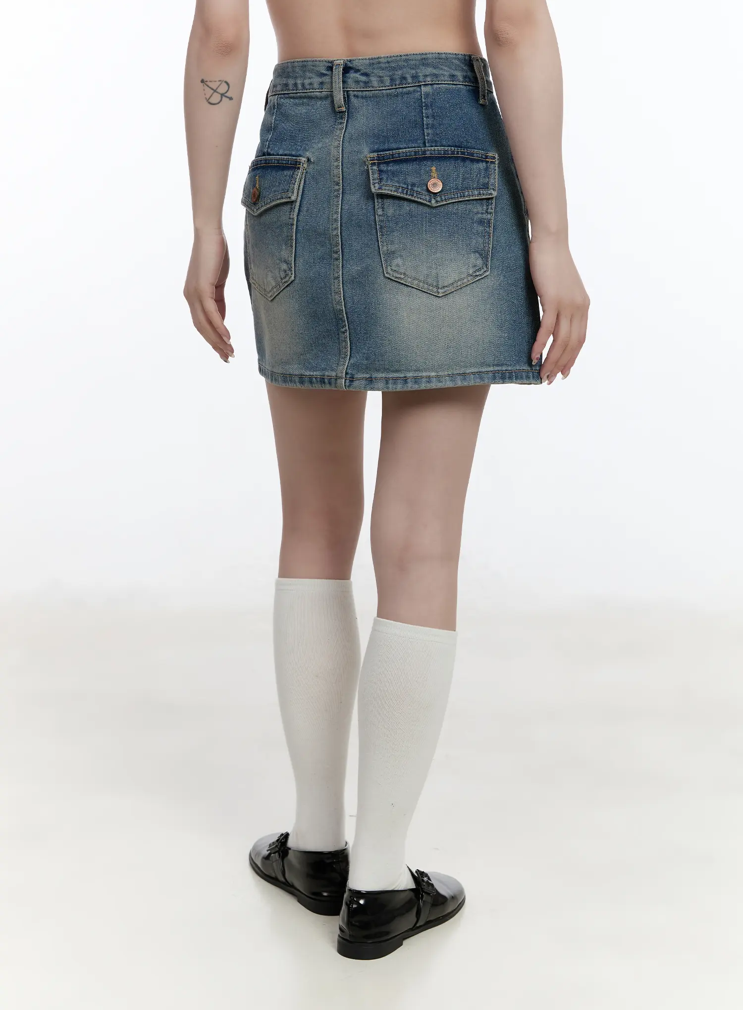 Casual High-Waisted Denim Mini Skirt CA502 - Image 4