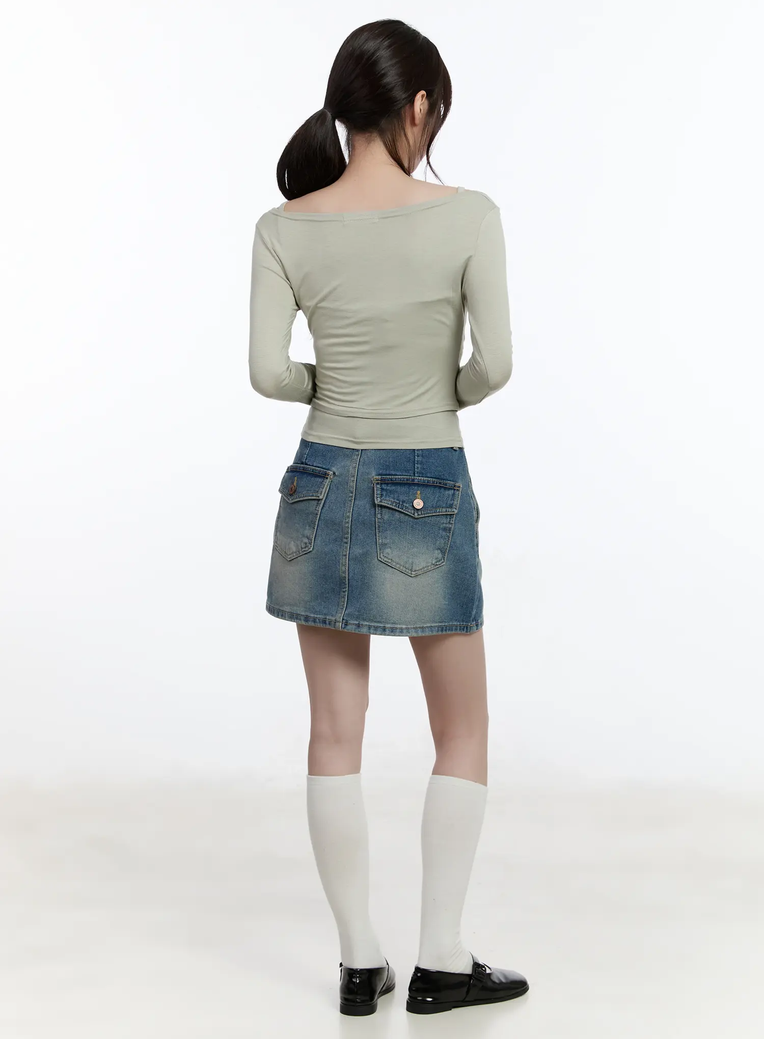 Casual High-Waisted Denim Mini Skirt CA502 - Image 7