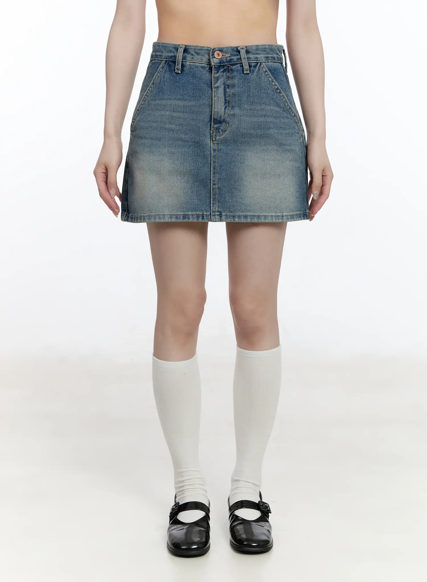 Casual High-Waisted Denim Mini Skirt CA502 - Image 9