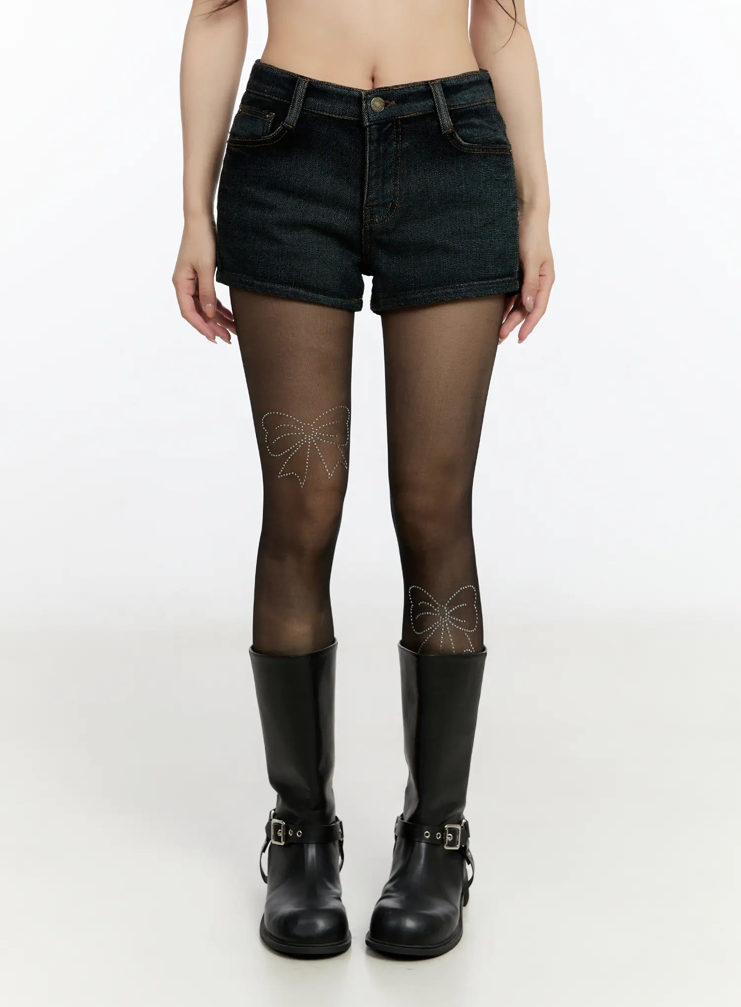 Casual Low Rise Denim Shorts CN524 - Image 10