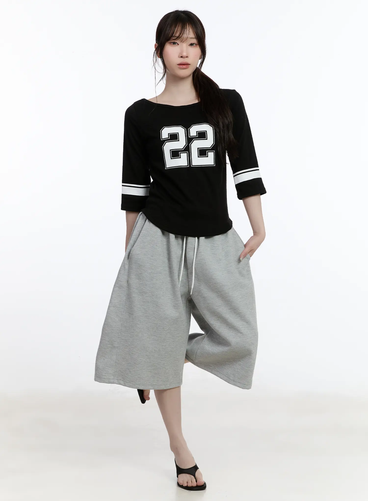 Casual Numeric Print Boatneck Top CA503 - Image 3