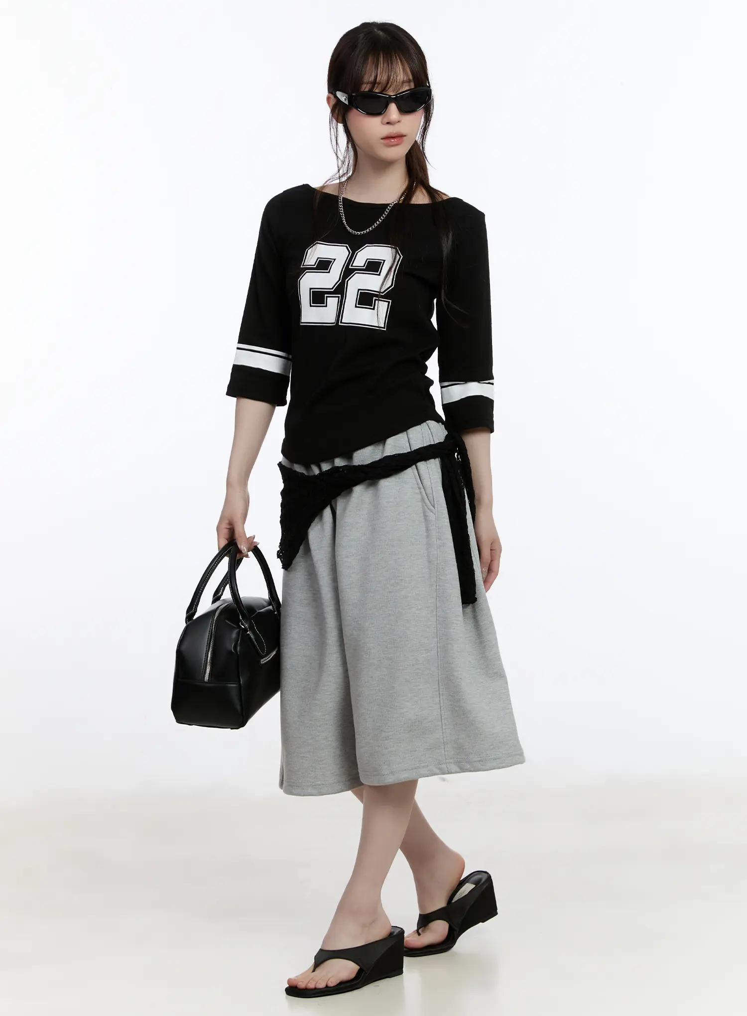 Casual Numeric Print Boatneck Top CA503 - Image 8