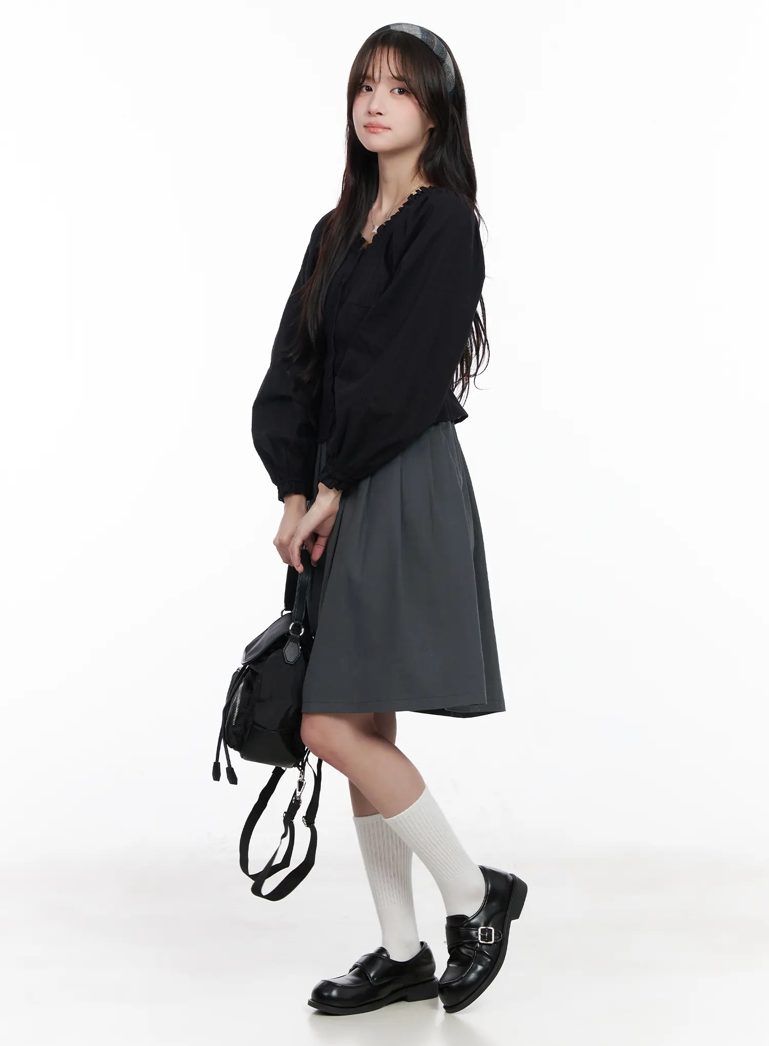 Casual Pleated Midi Skirt CM531