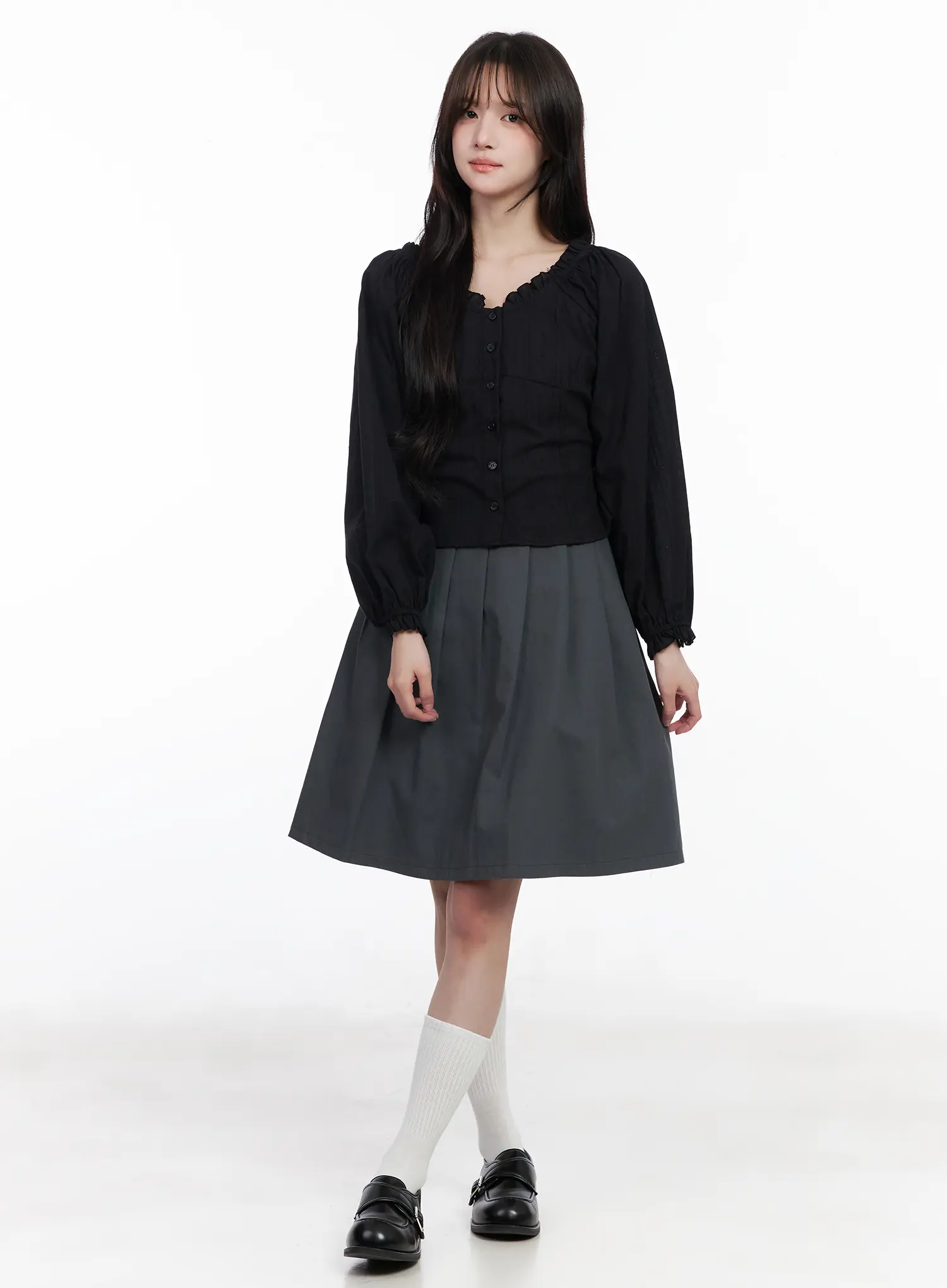 Casual Pleated Midi Skirt CM531 - Image 5
