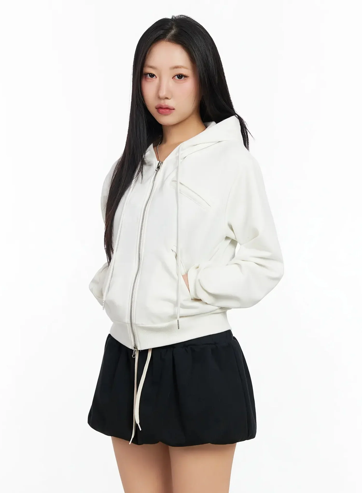 Casual Pocketed Zip-Up Hoodie CA513 - Image 2