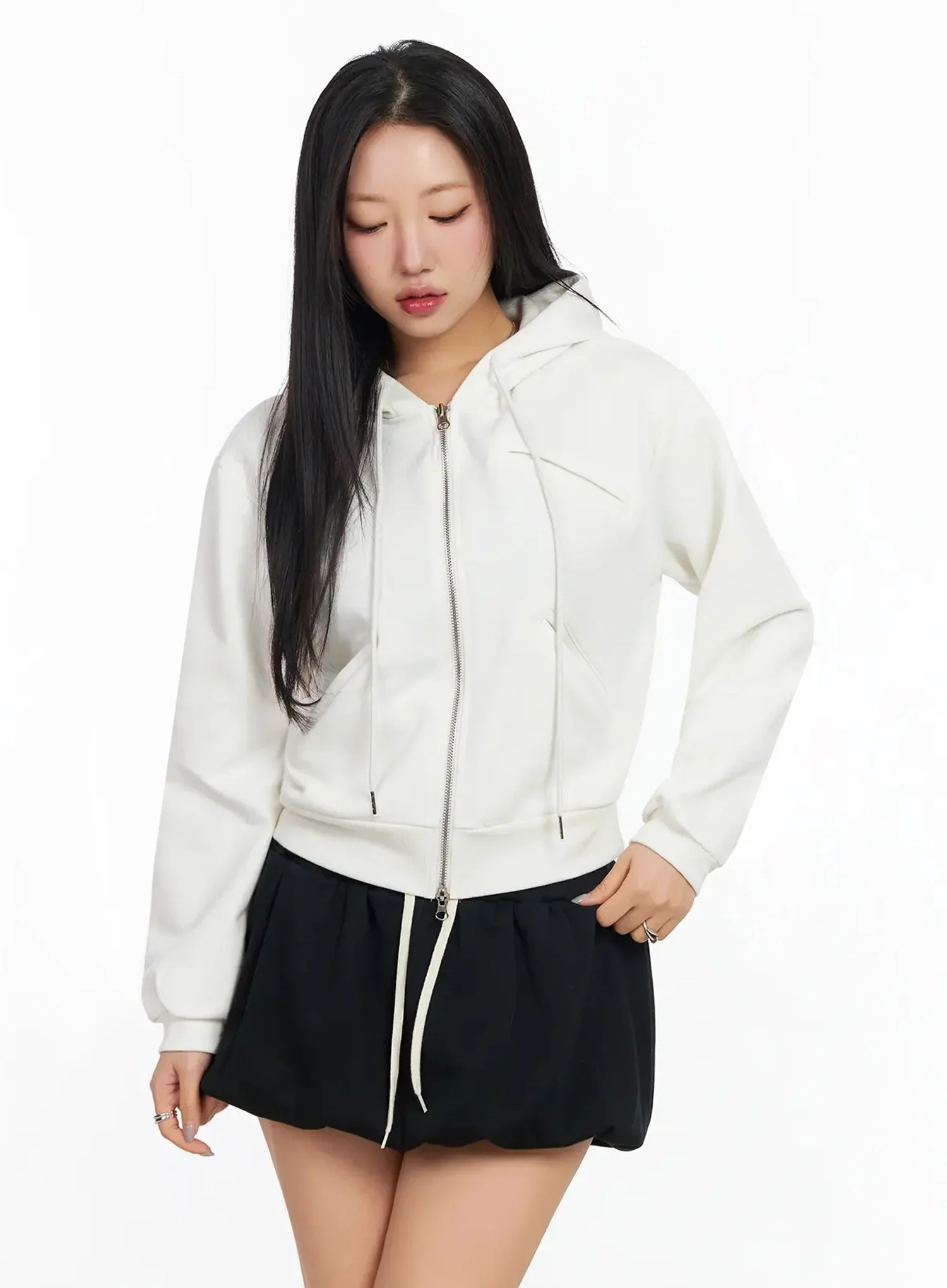 Casual Pocketed Zip-Up Hoodie CA513 - Image 7