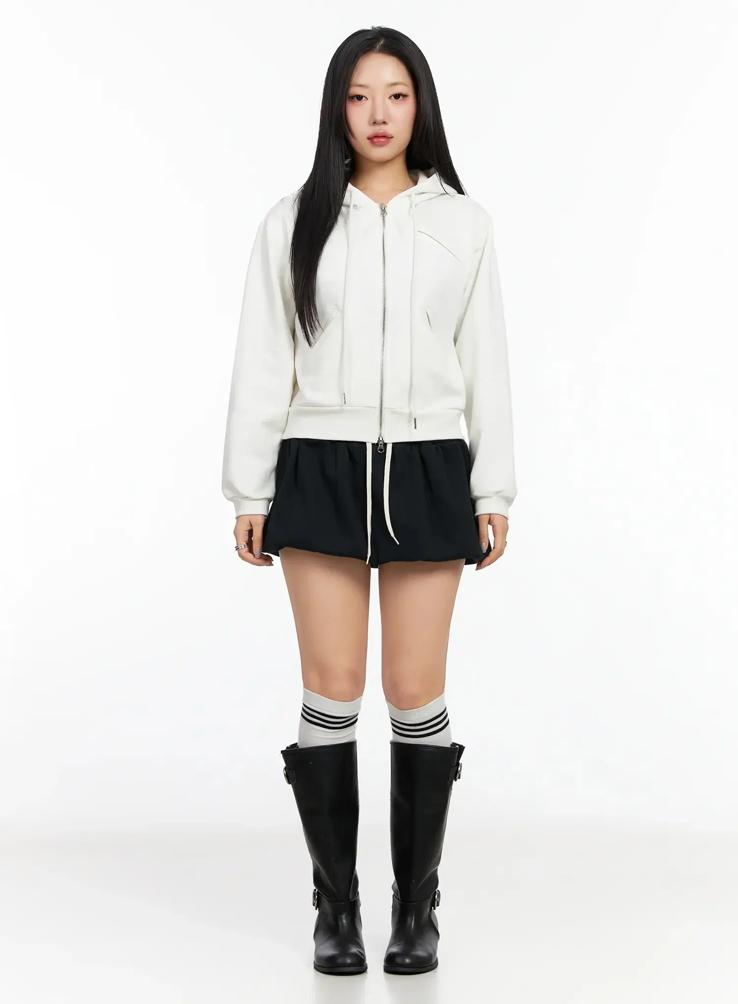 Casual Pocketed Zip-Up Hoodie CA513 - Image 8