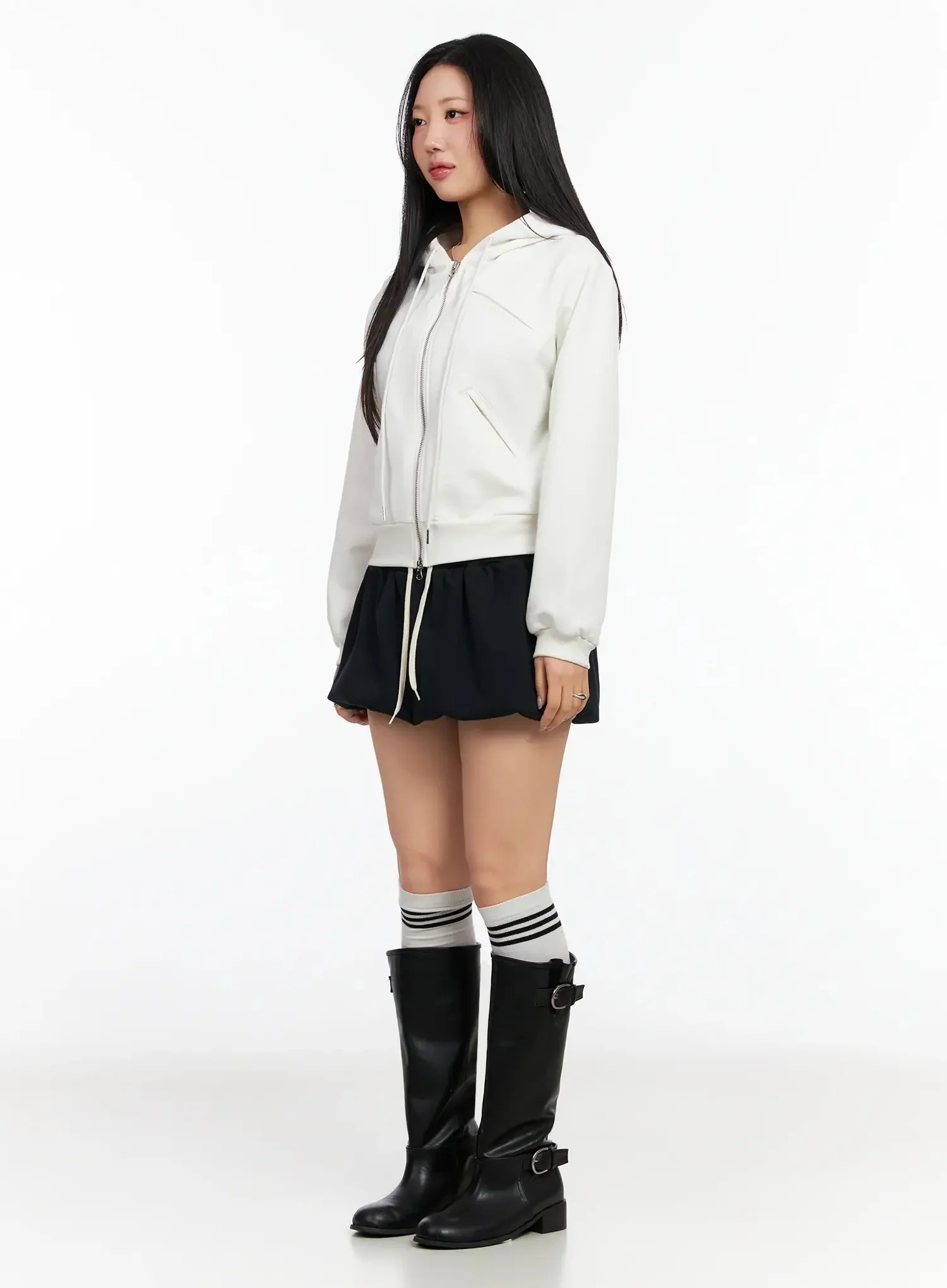 Casual Pocketed Zip-Up Hoodie CA513 - Image 9