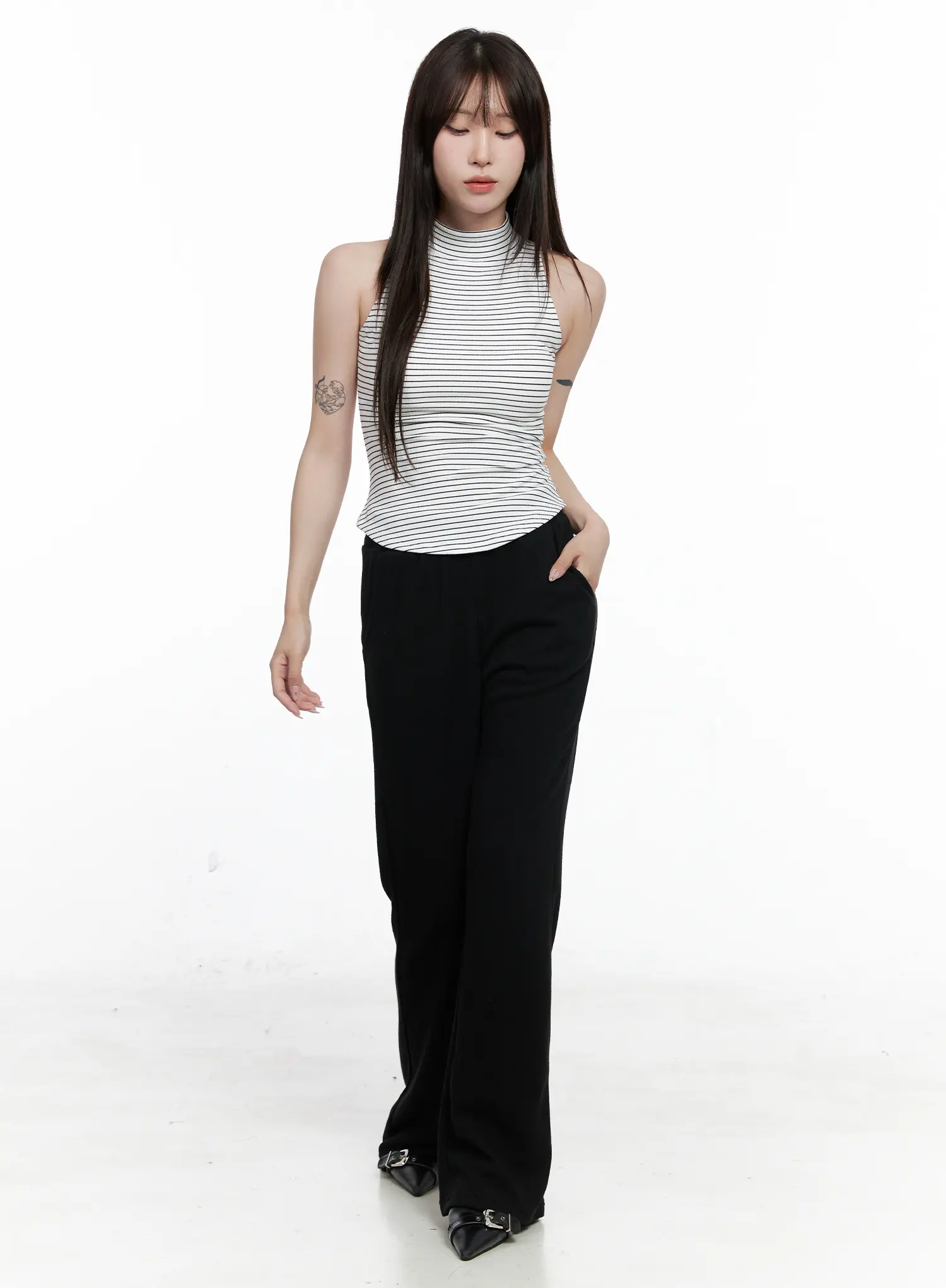 Casual Ribbed Bootcut Pants CO521