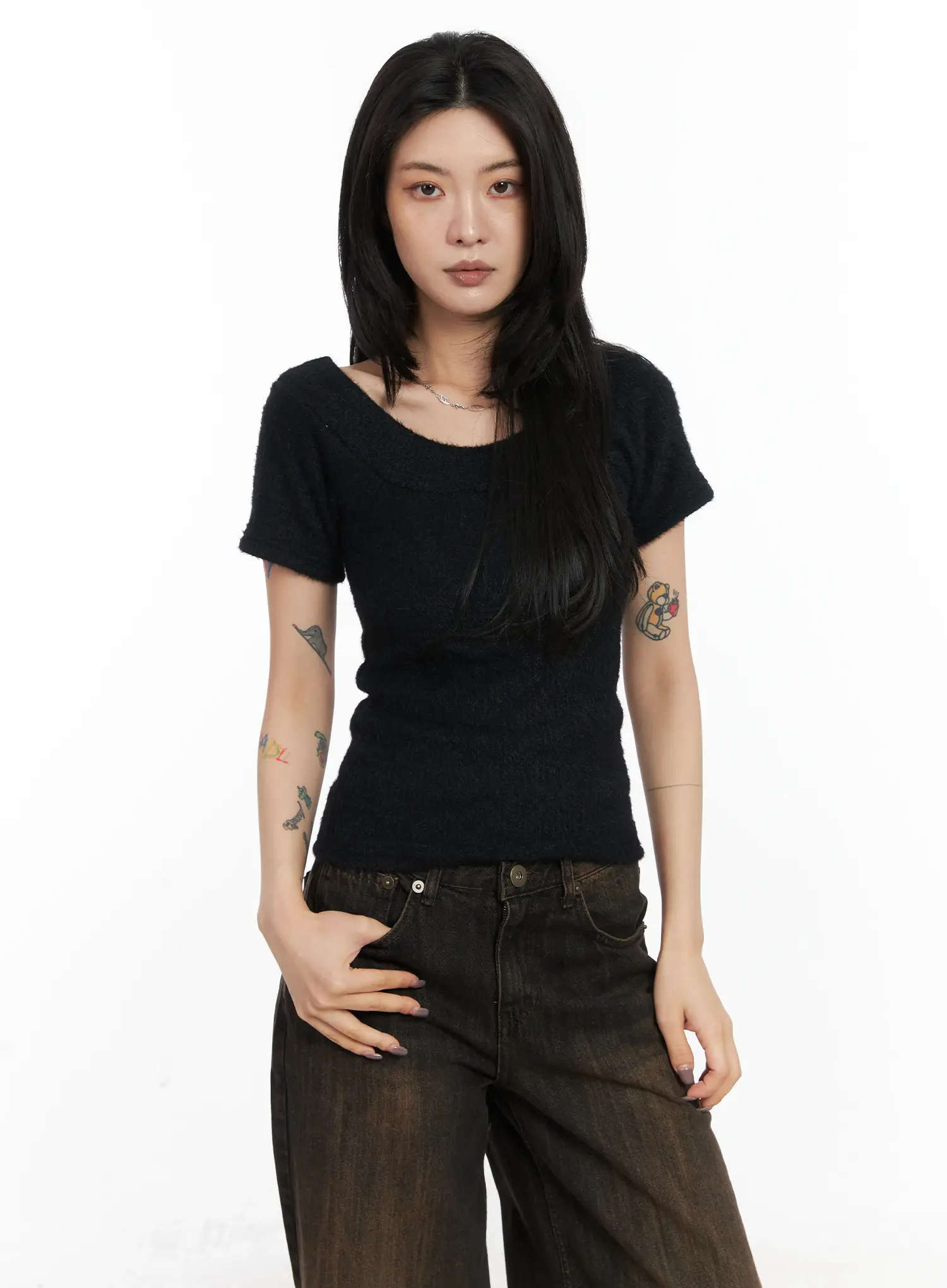 Casual Short Sleeve Knit Tee CD502 - Image 2