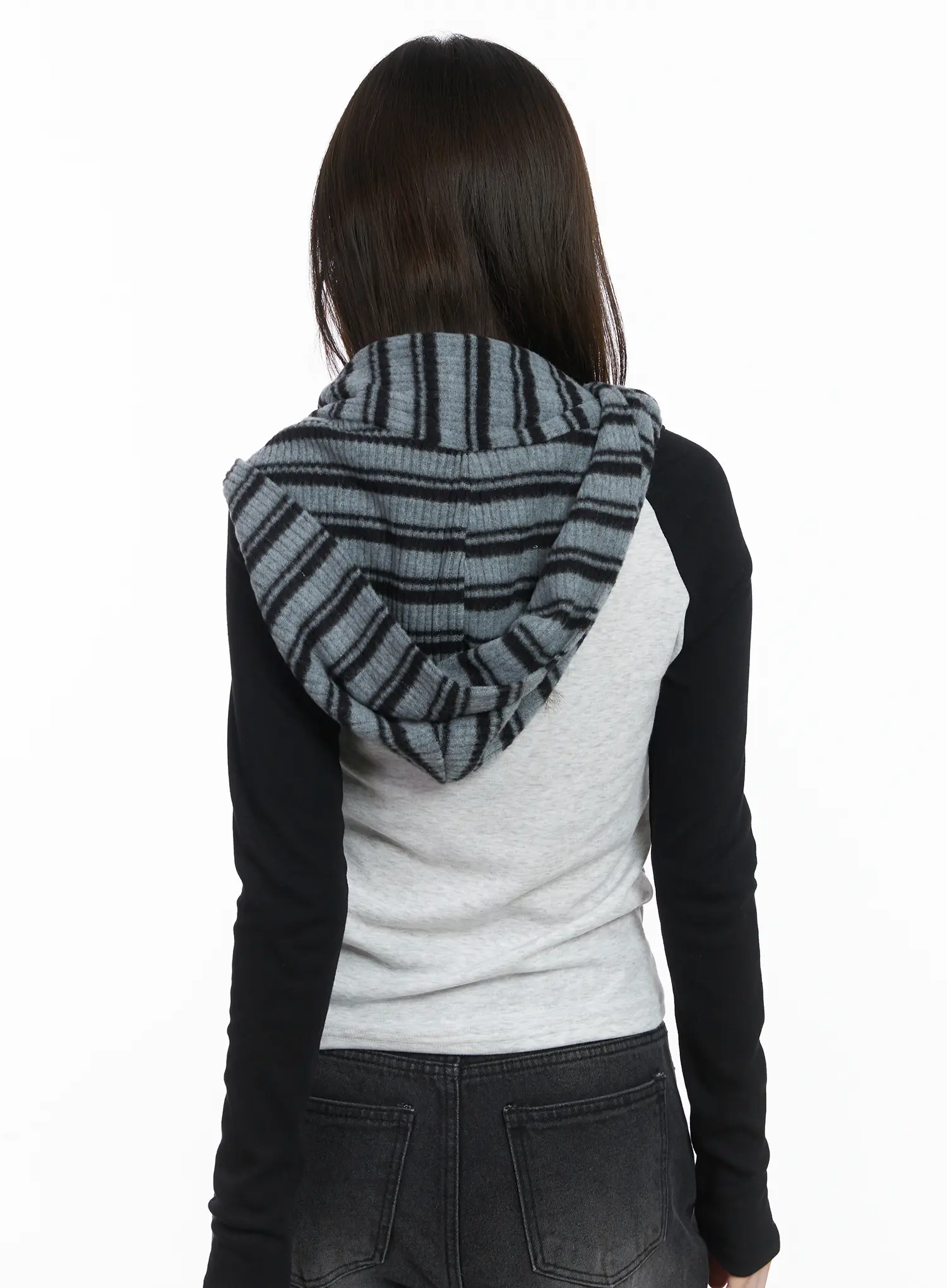 Casual Striped Hooded Muffler CJ512 - Image 4