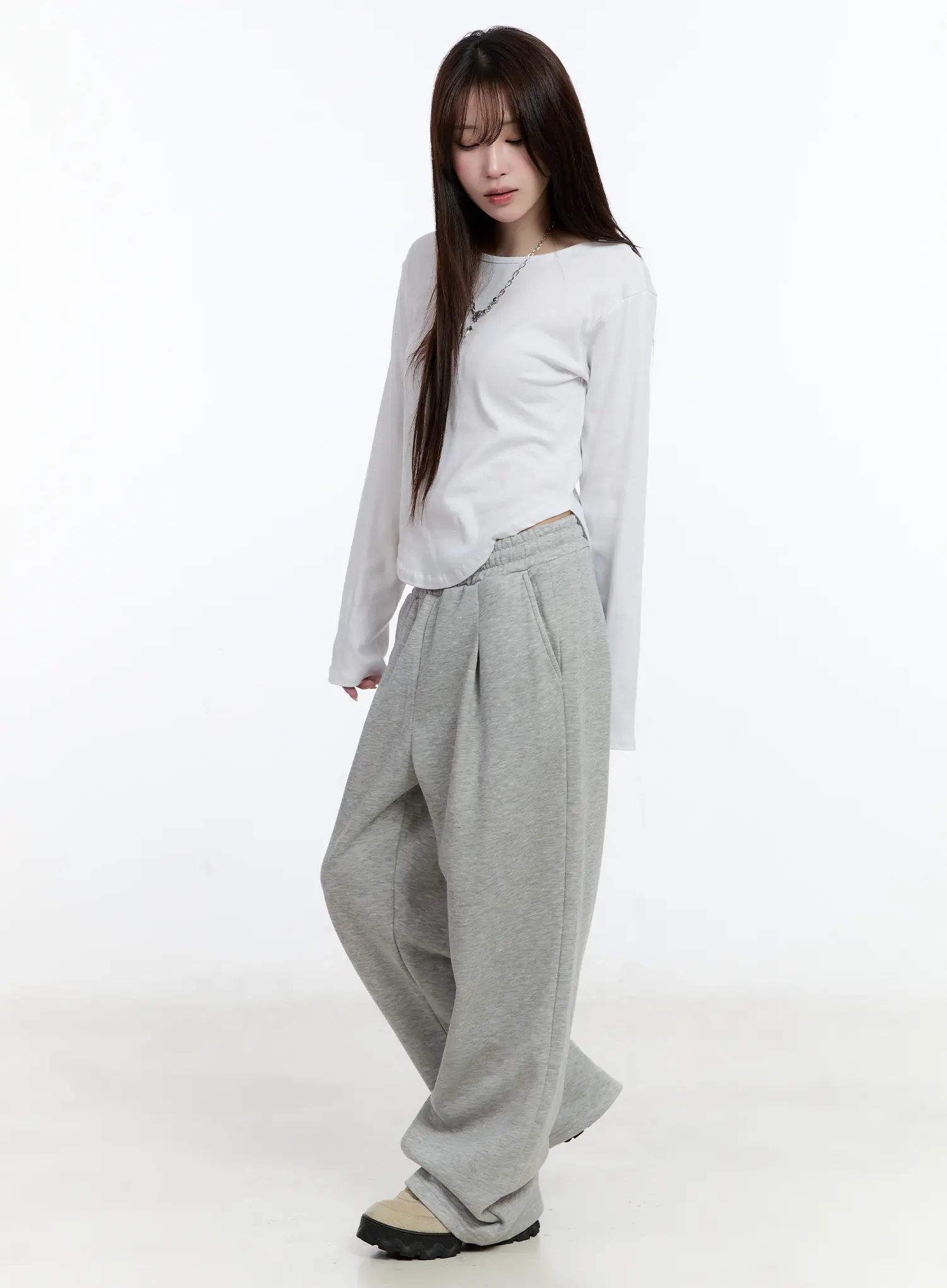 Casual U-Neck Long Sleeve Tee CN525 - Image 6