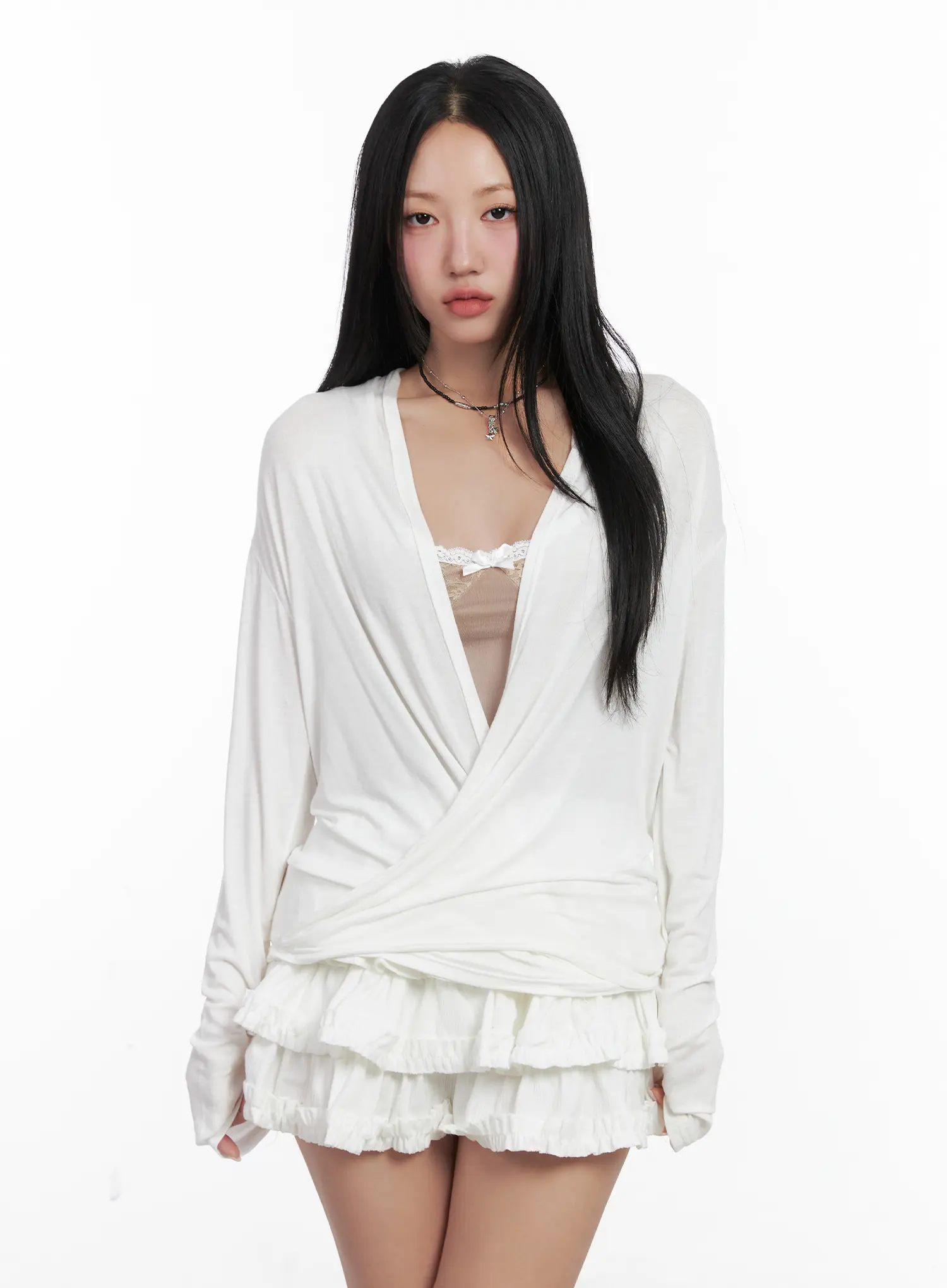 Casual V-Neck Long Sleeve Top CN528 - Image 11