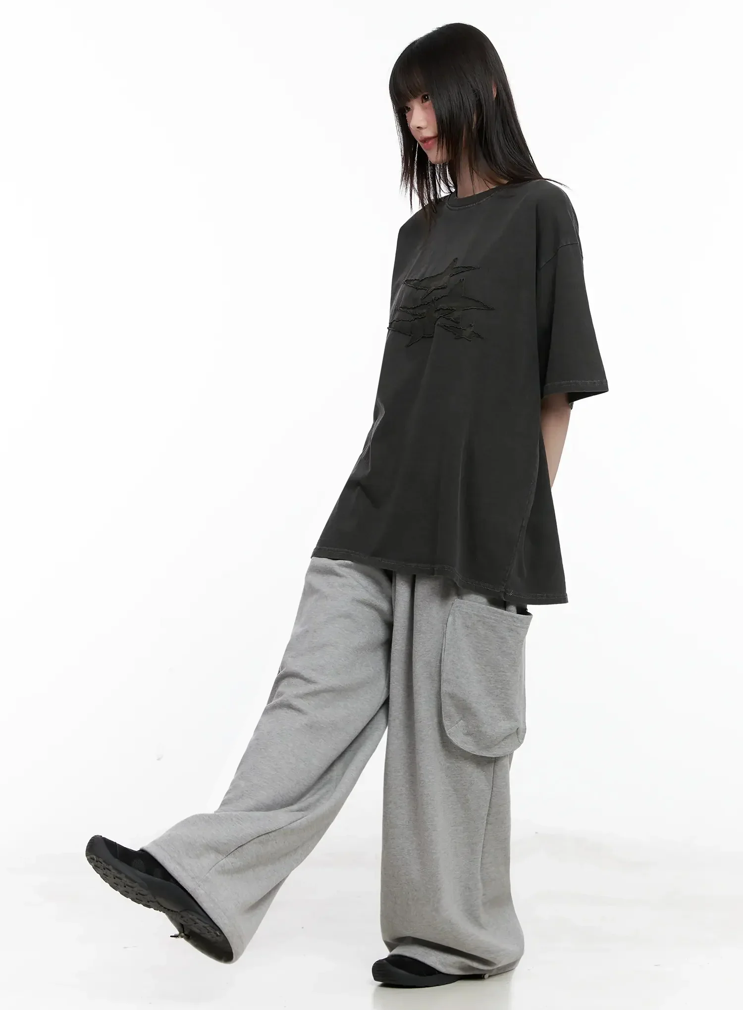 Casual Wide-Leg Cargo Sweatpants IL531 - Image 12