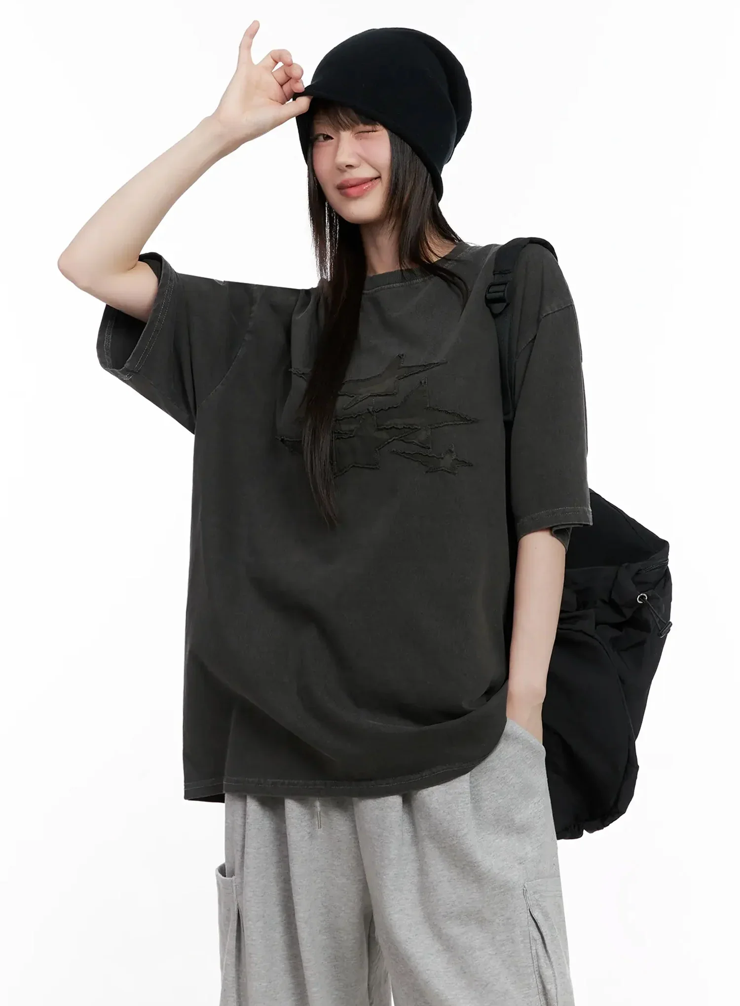 Casual Wide-Leg Cargo Sweatpants IL531 - Image 17