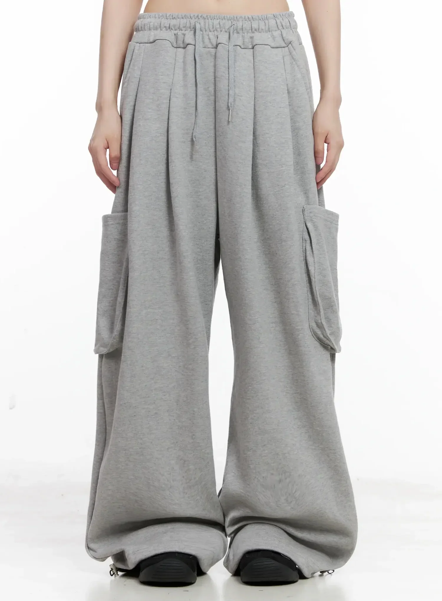 Casual Wide-Leg Cargo Sweatpants IL531 - Image 4