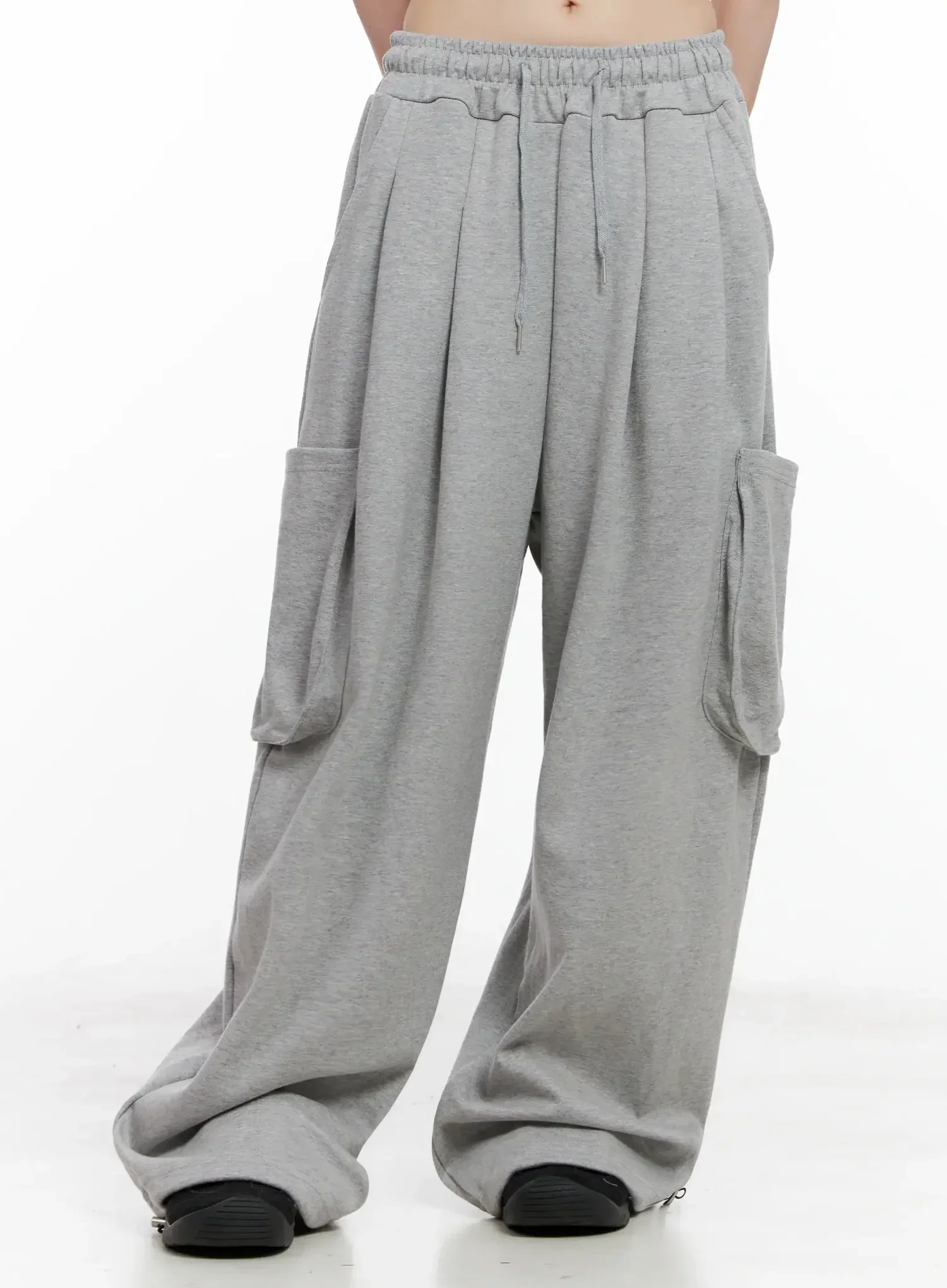 Casual Wide-Leg Cargo Sweatpants IL531 - Image 8
