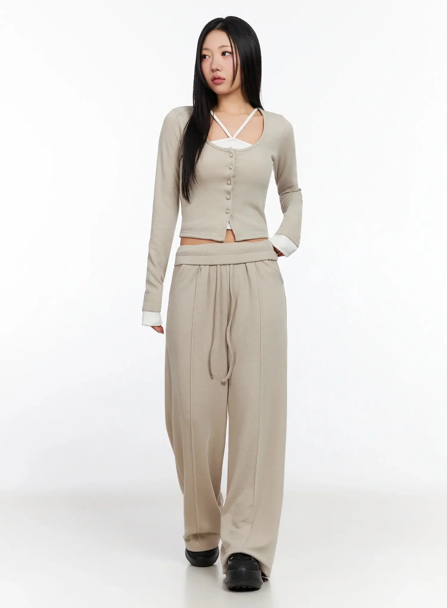 Casual Wide-Leg Sweatpants IA507 - Image 3