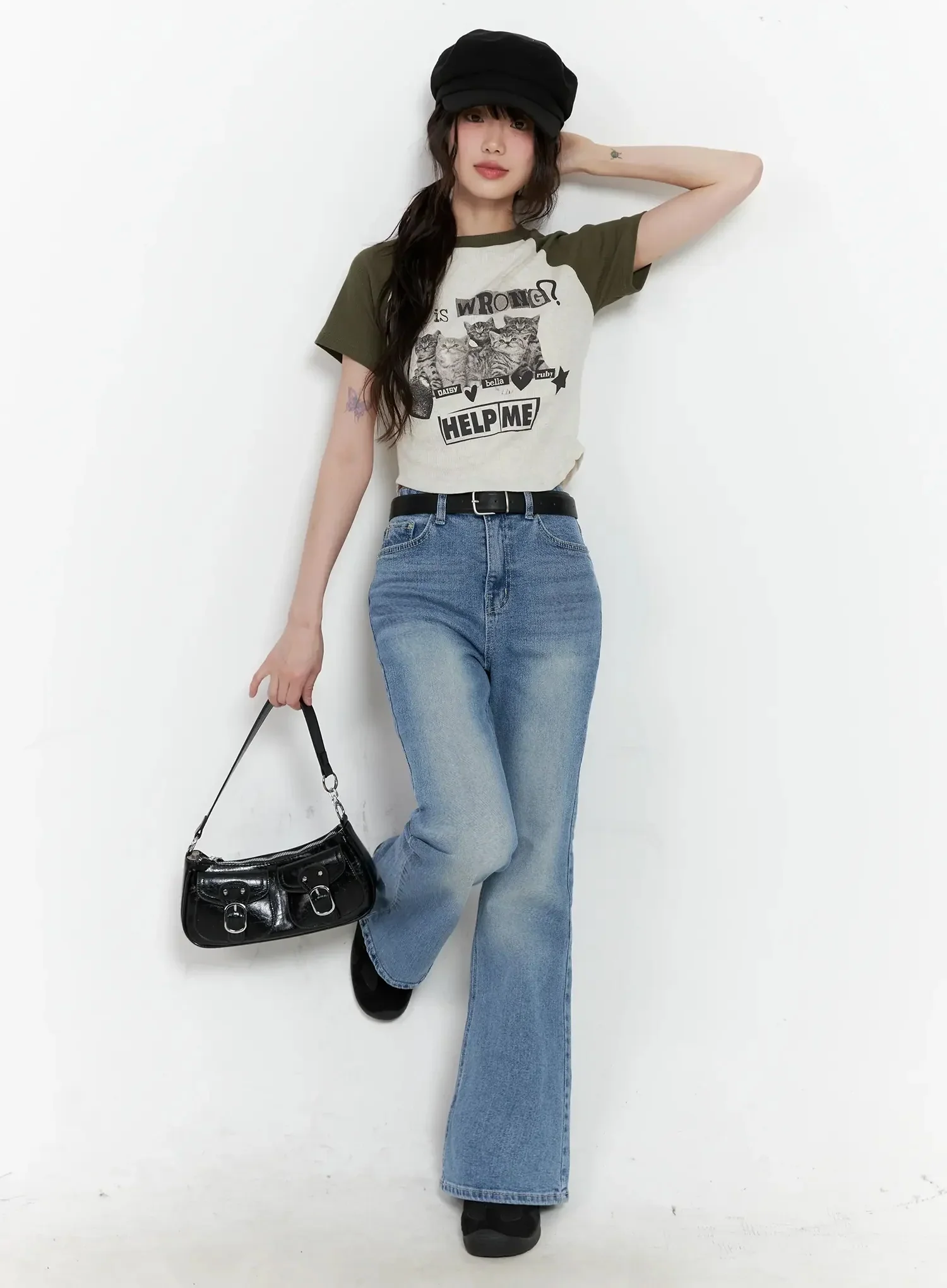Cat Graphic Raglan Tee IL531 - Image 17