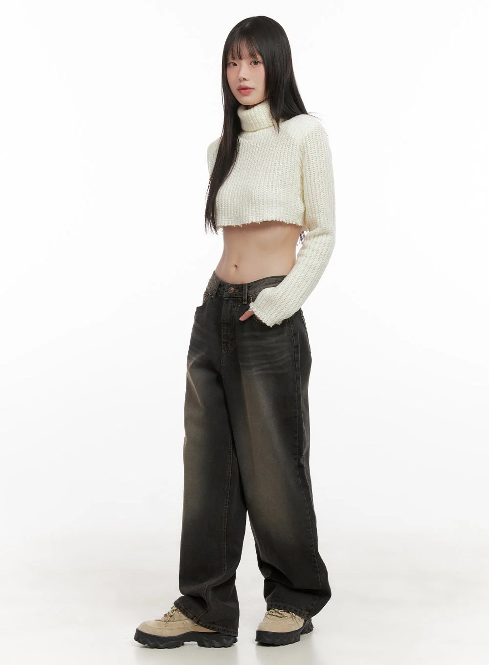 Celina Washed Baggy Wide-Leg Jeans CD426 - Image 3