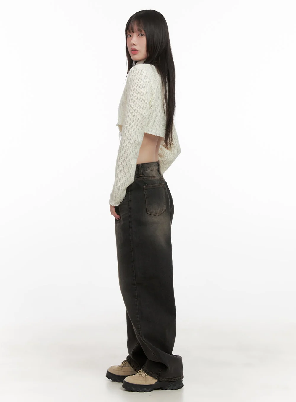Celina Washed Baggy Wide-Leg Jeans CD426 - Image 4