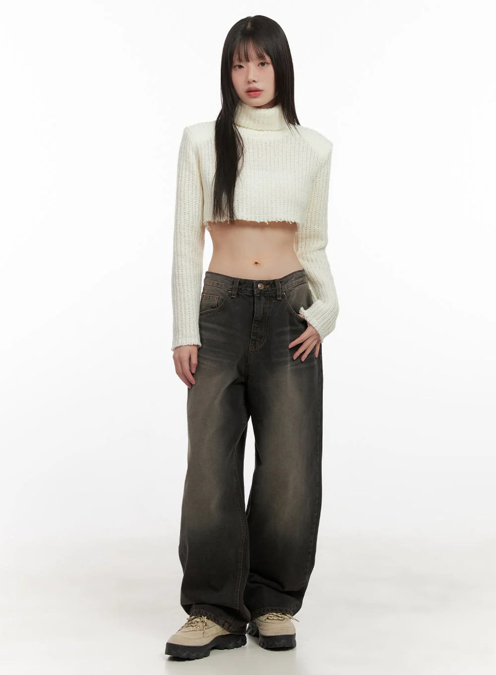 Celina Washed Baggy Wide-Leg Jeans CD426 - Image 6