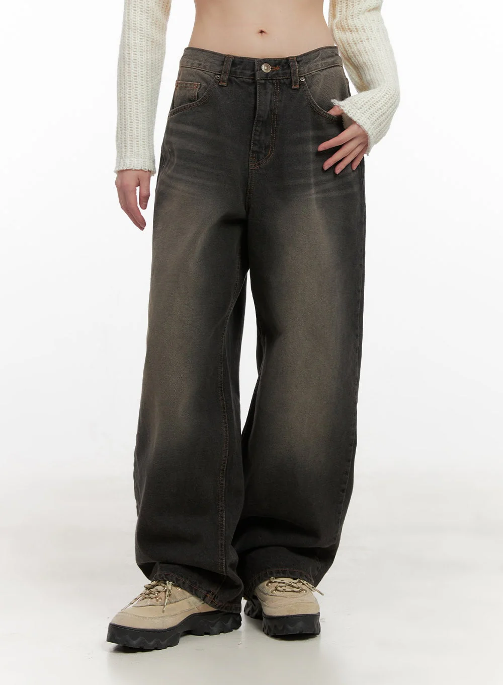 Celina Washed Baggy Wide-Leg Jeans CD426 - Image 9