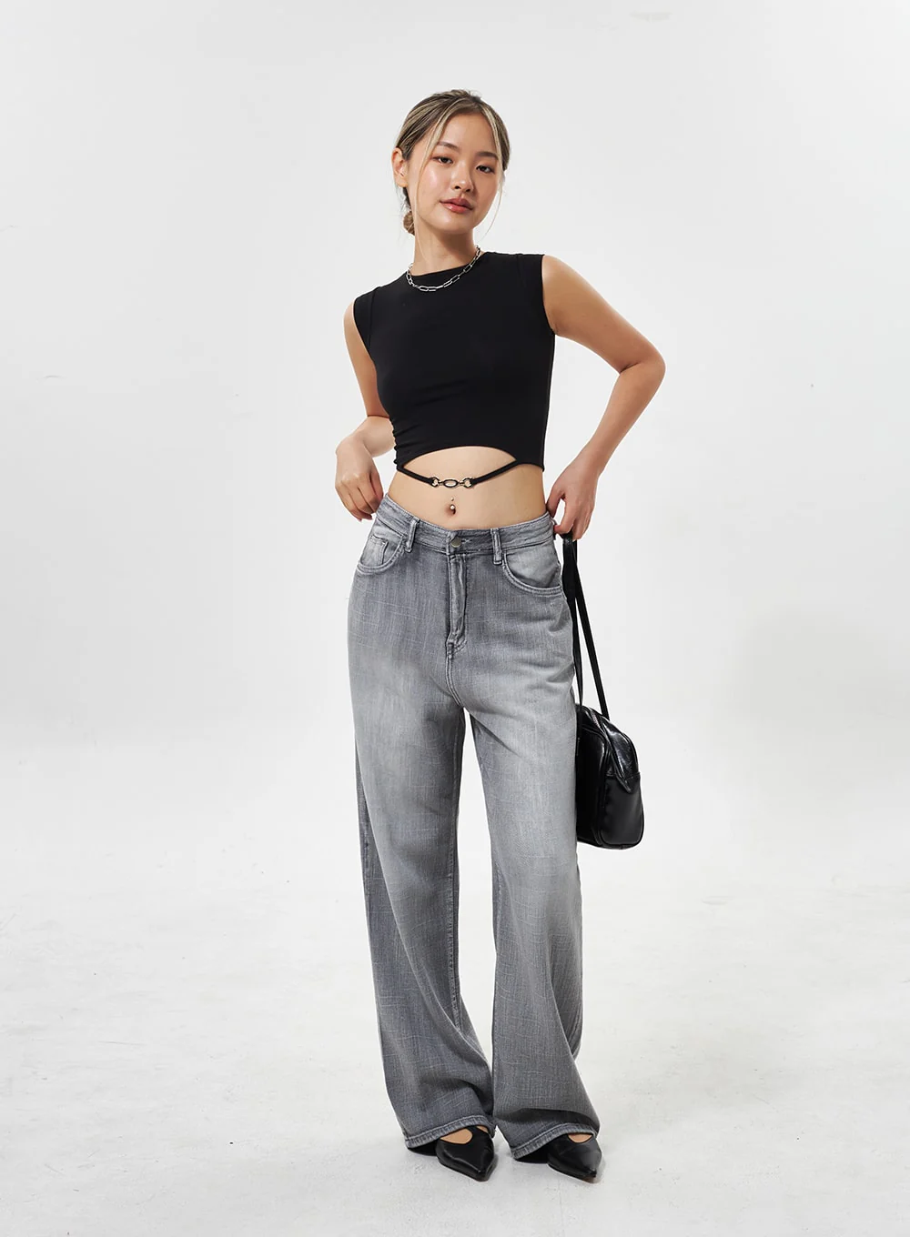 Chain Detail Cropped Top CY330 - Image 7
