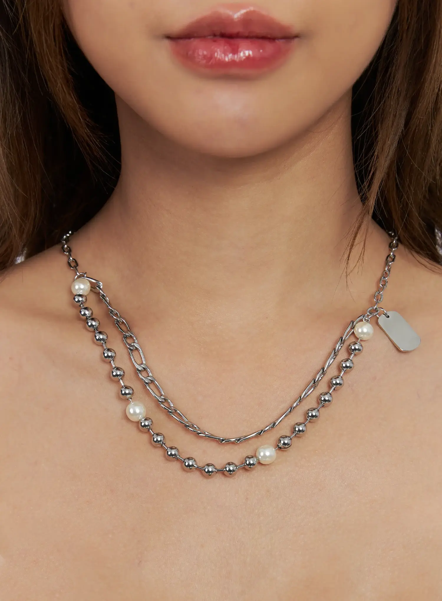 Chained Plastron Necklace IN510