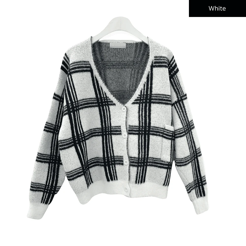Check Pattern Cardigan J15 - Image 13