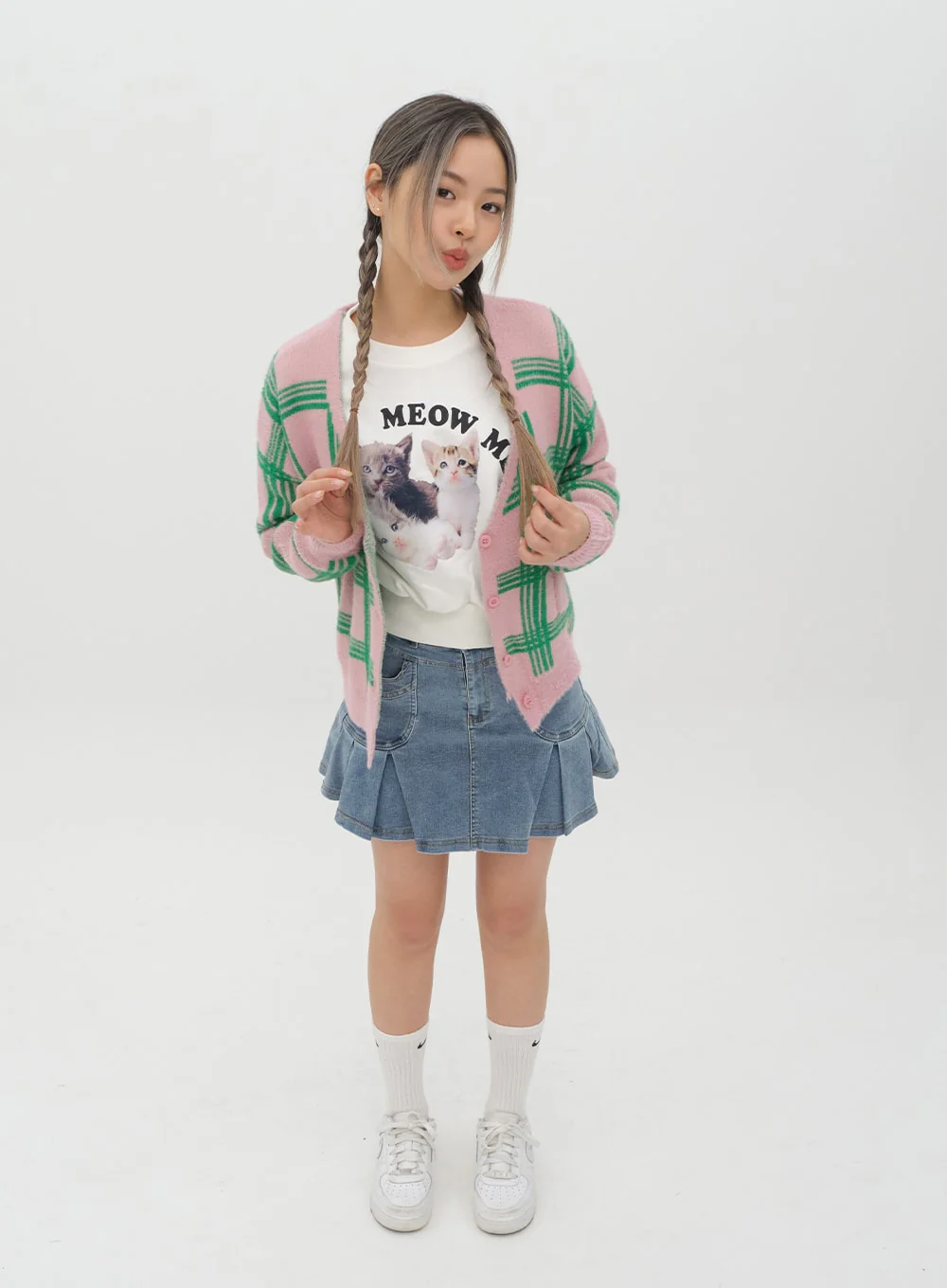 Check Pattern Cardigan J15 - Image 8