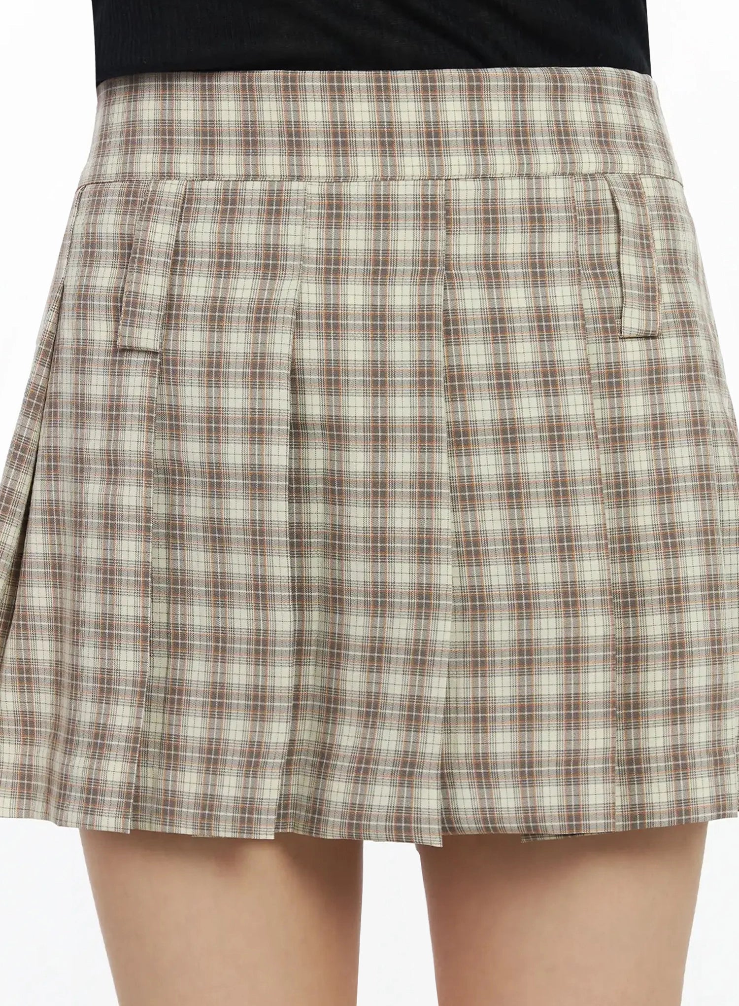 Checkered Pleated Skirt IM530 - Image 4