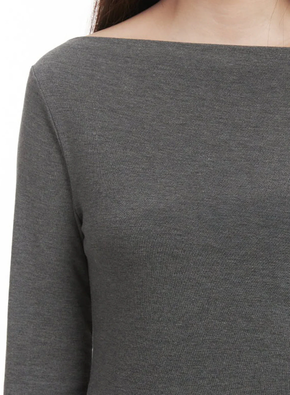 Chic Boat Neck Long Sleeve Top IJ527 - Image 3