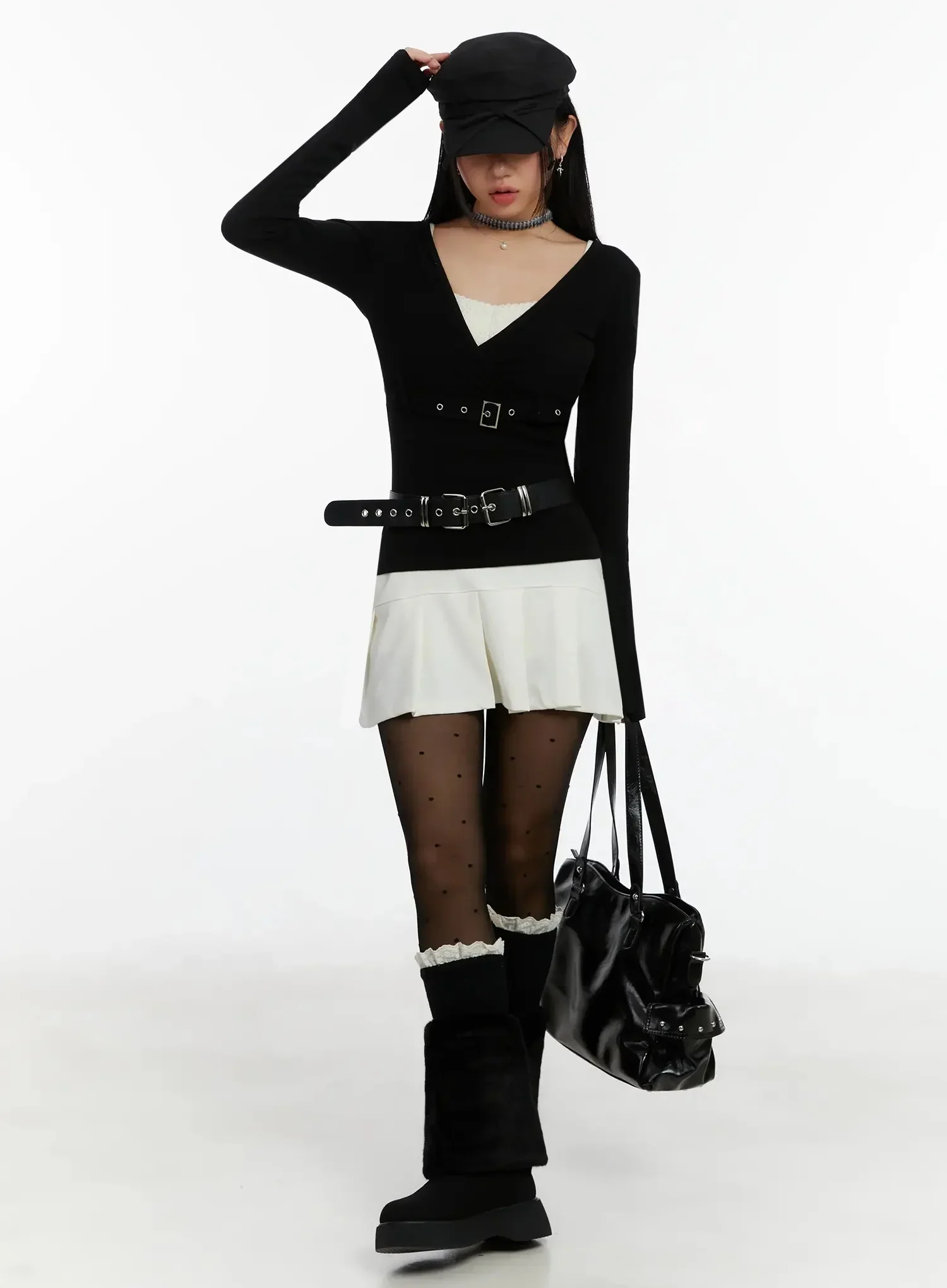 Chic Bow Detail Cap ID525 - Image 6
