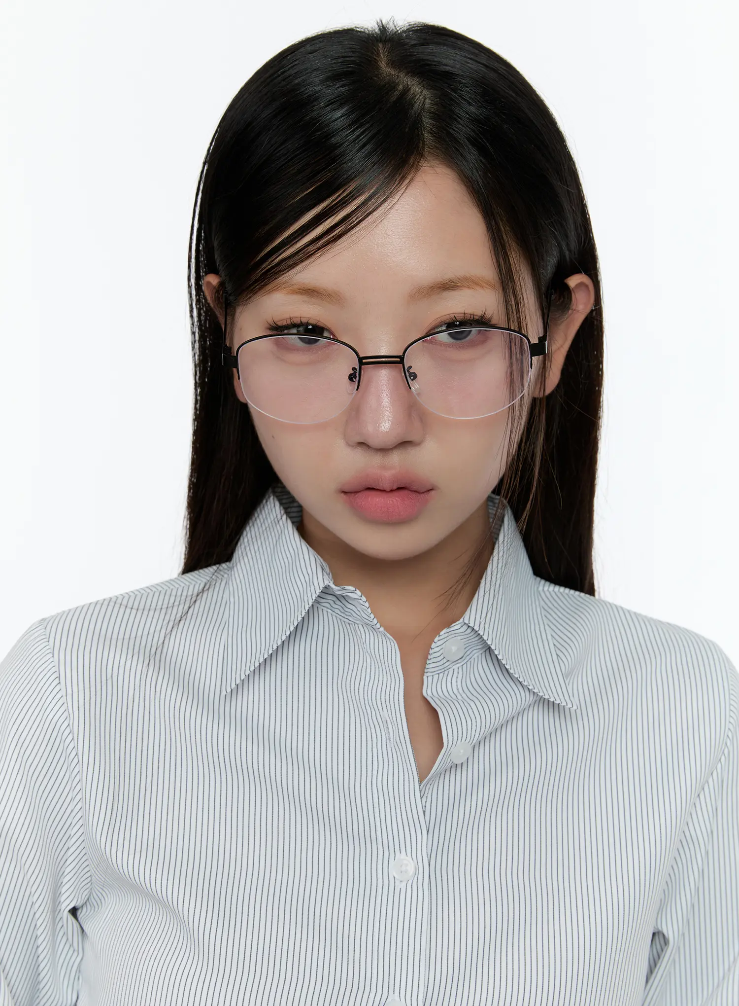 Chic Double-Bar Minimalist Fashion Glasses CS518 - Image 5