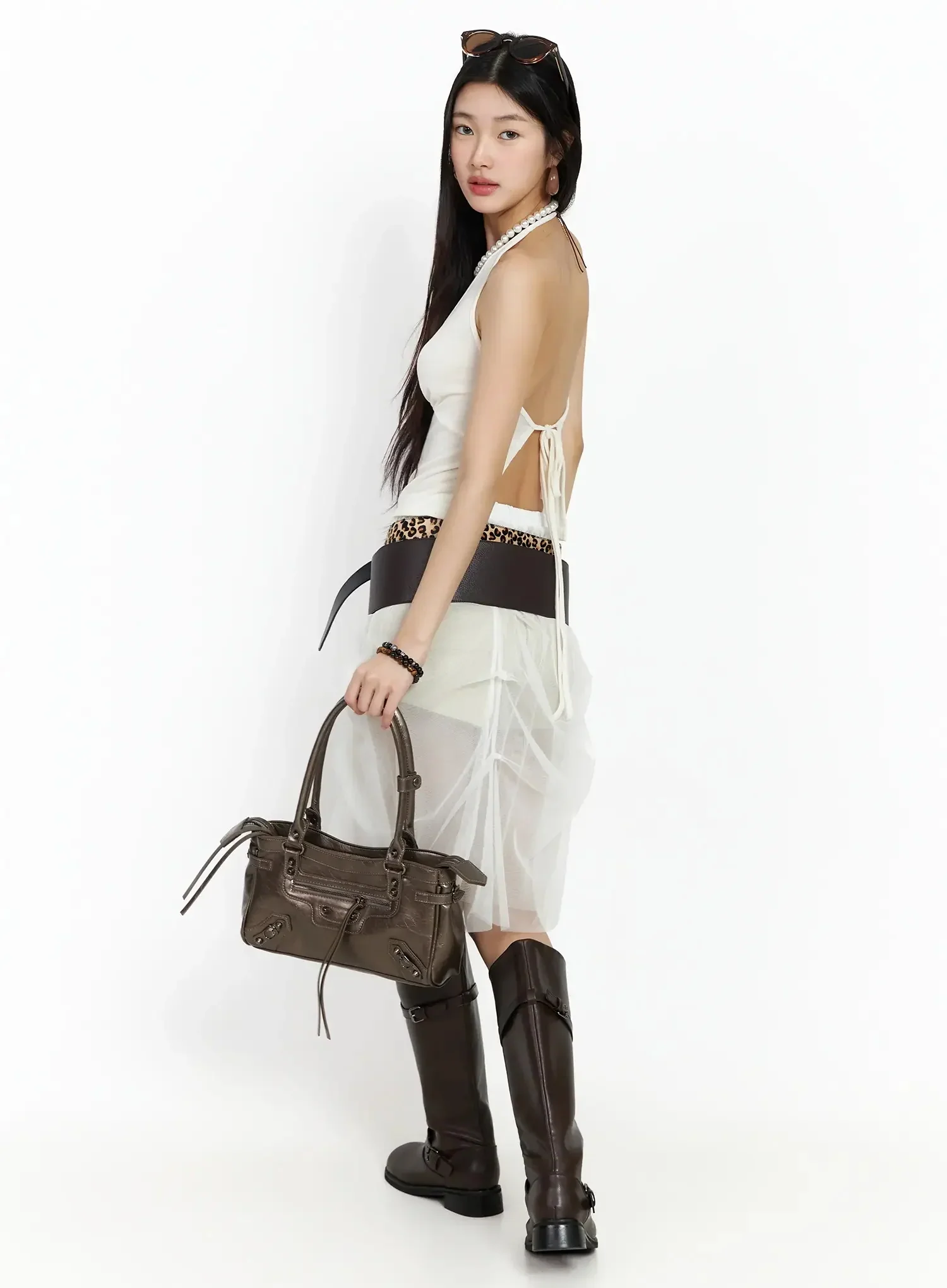 Chic Mesh Halter Neck Top IM530 - Image 4