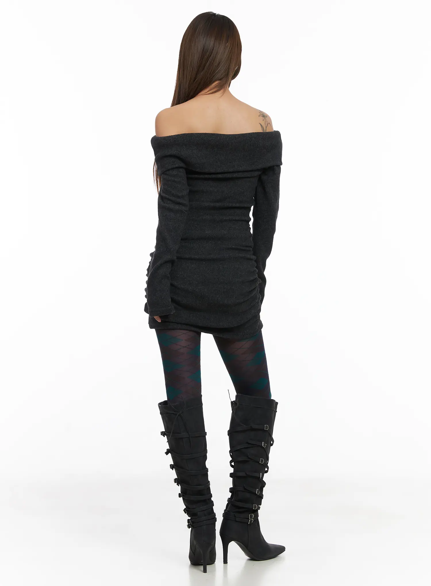 Chic Off-Shoulder Mini Dress CJ513 - Image 5