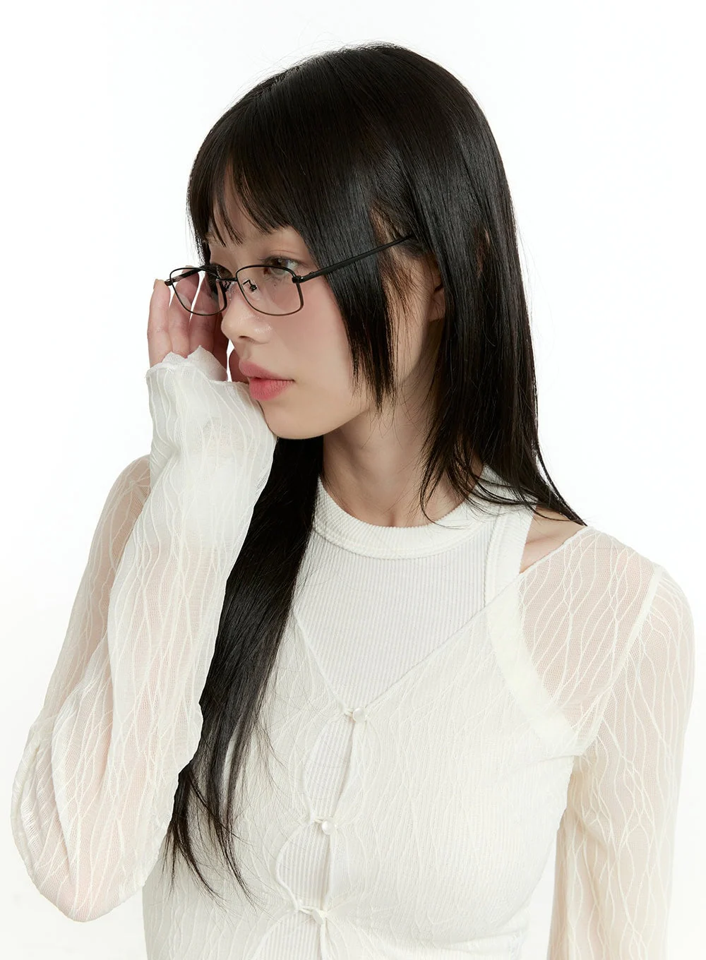 Chic Square Metal Glasses CL426 - Image 4