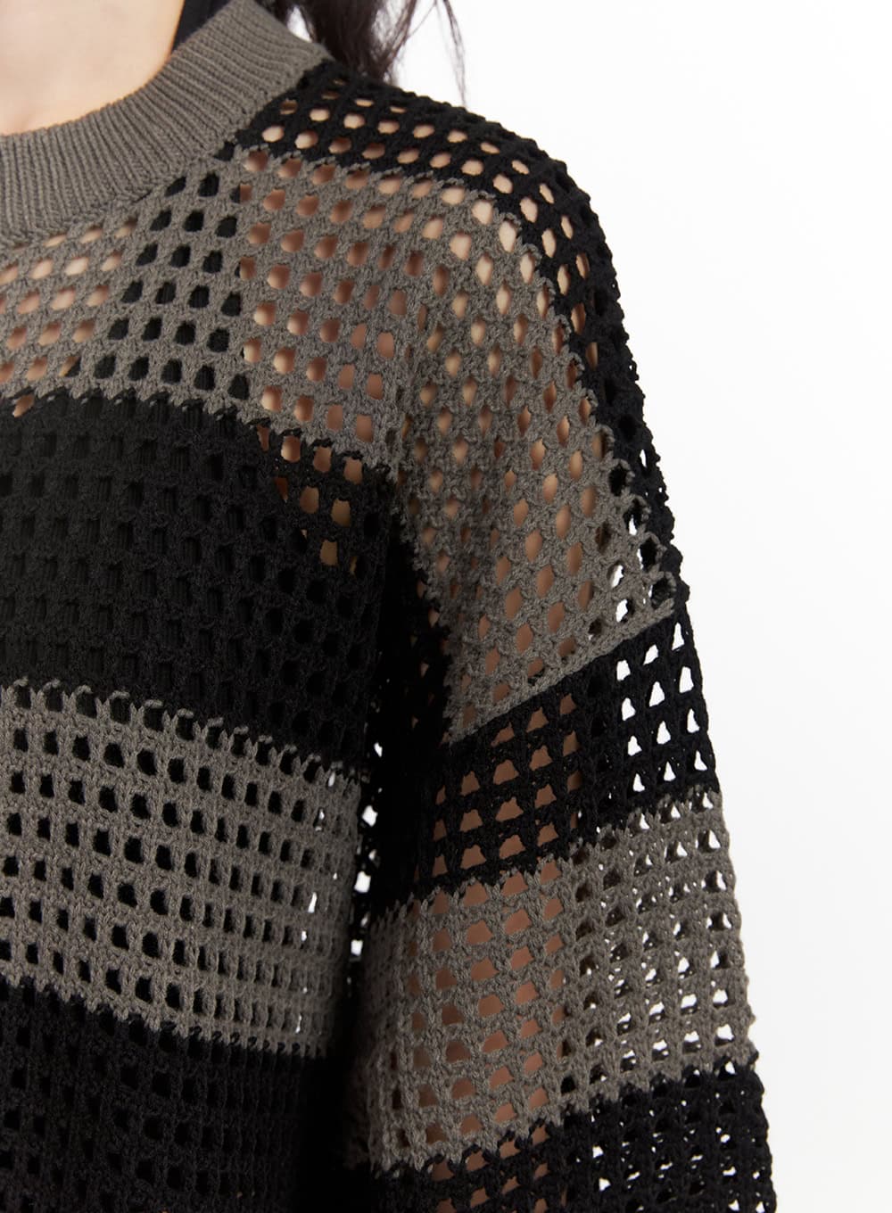 Chic Striped Mesh Sweater CJ524 - Image 4