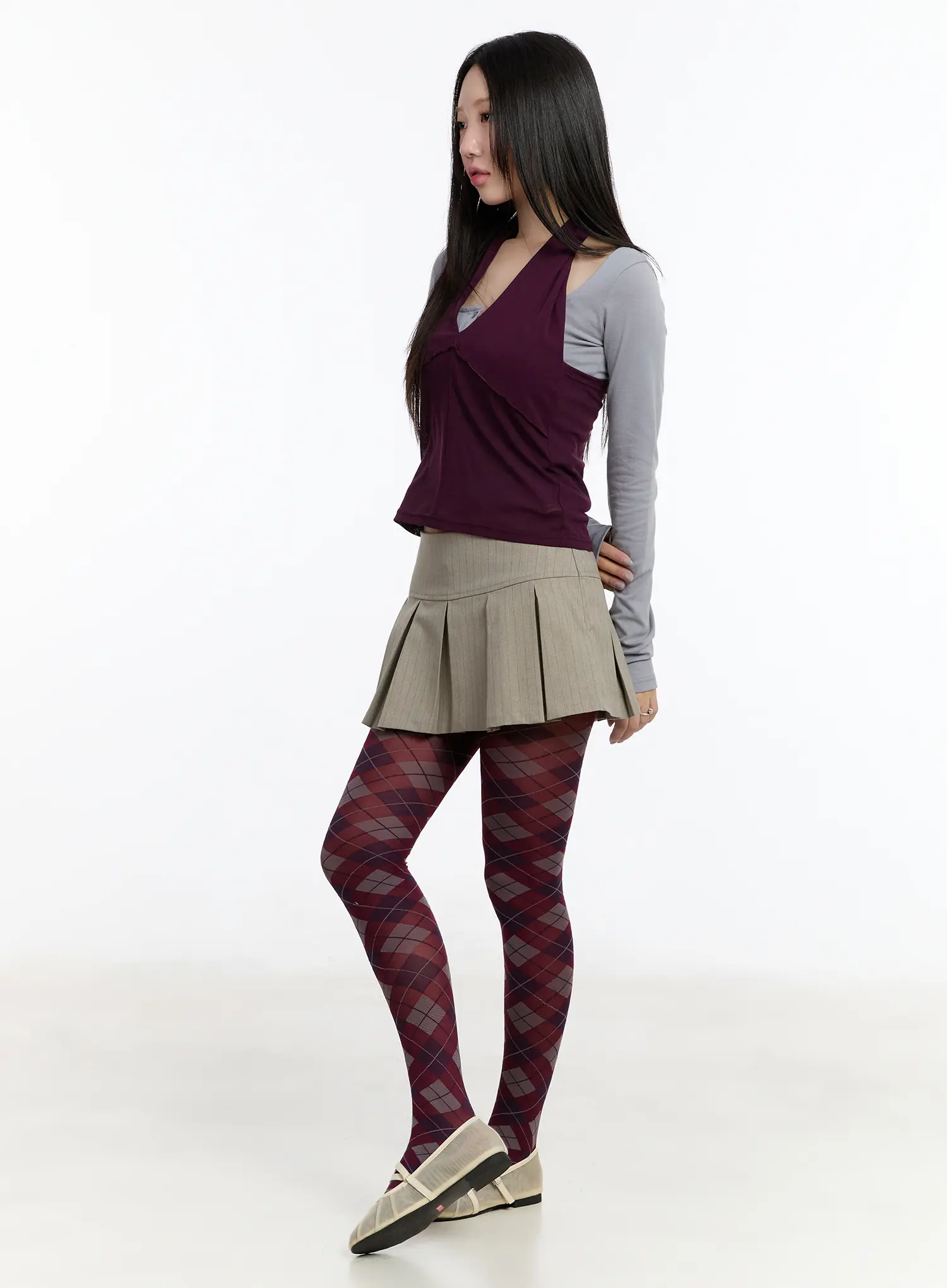 Chic Striped Pleated Mini Skirt CM511 - Image 2